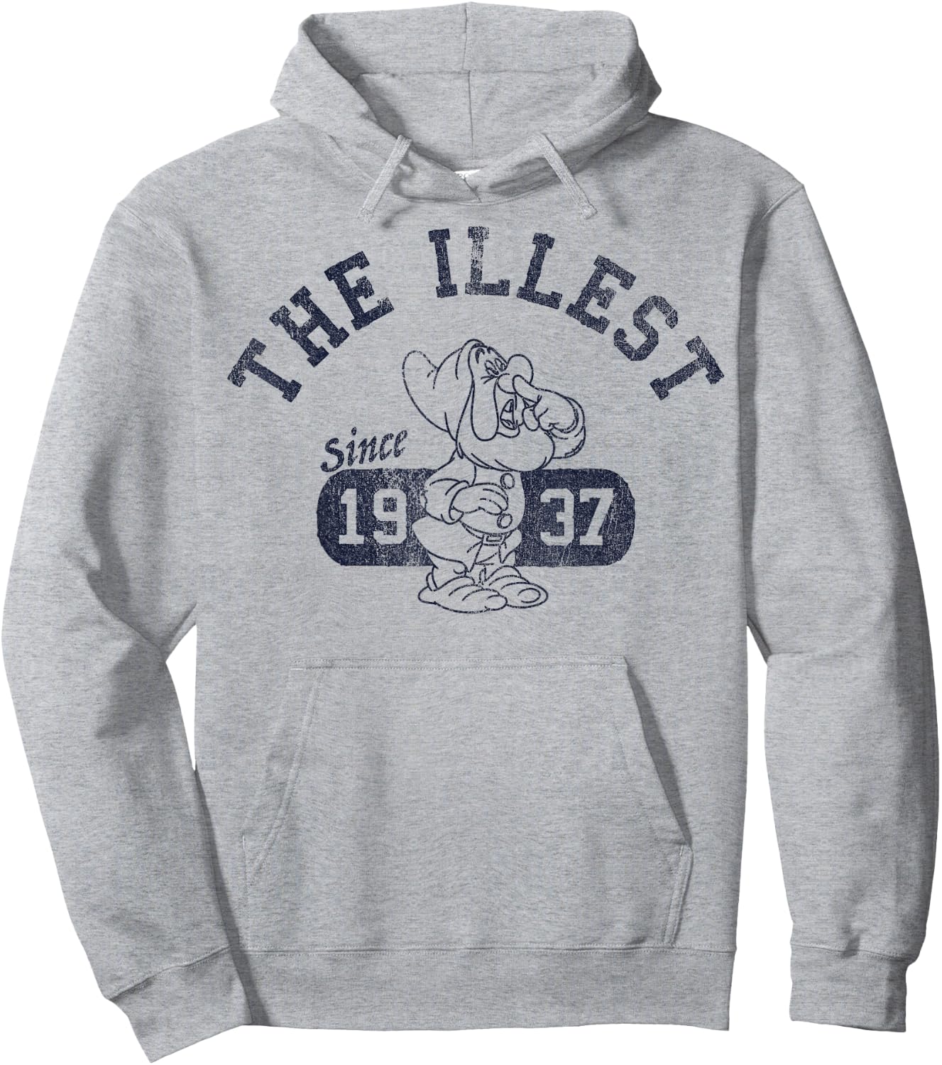 Disney Snow White Sneezy Illest Vintage Graphic Hoodie - Hoodie | Ash