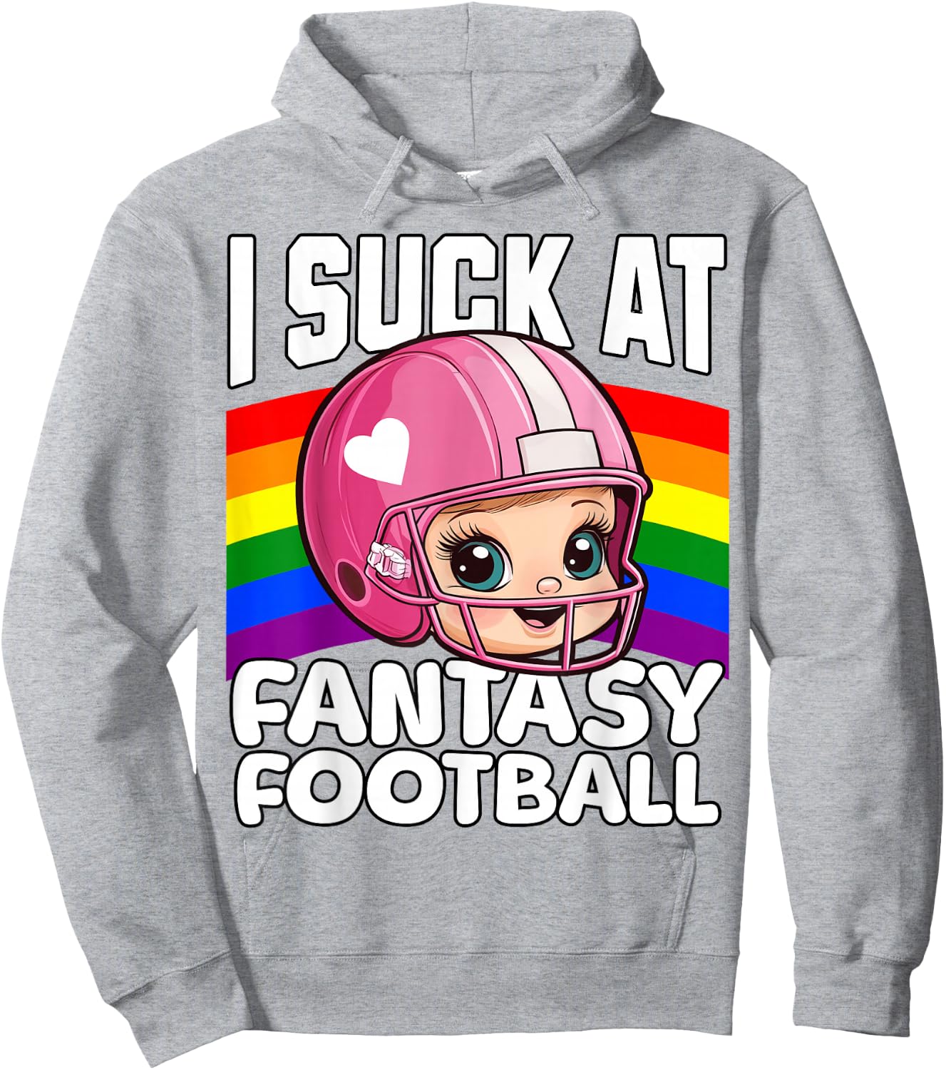 I Suck at Fantasy Football Funny Loser Hoodie - Hoodie | Ash