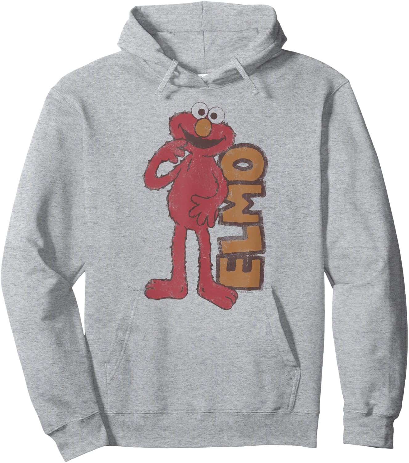 Sesame Street Vintage Elmo T Shirt Hoodie - Hoodie | Ash