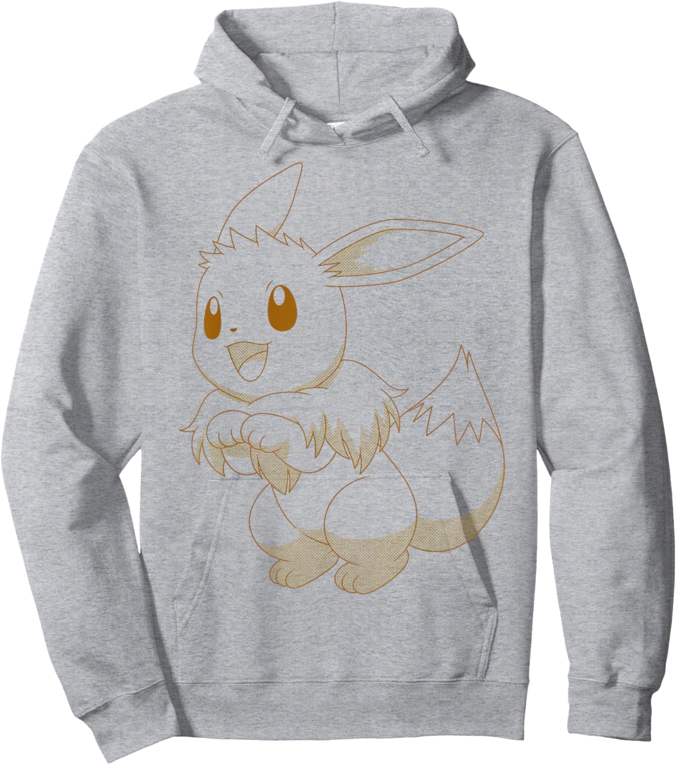 Retro Outline Eevee Pokémon Style Hoodie - Hoodie | Ash