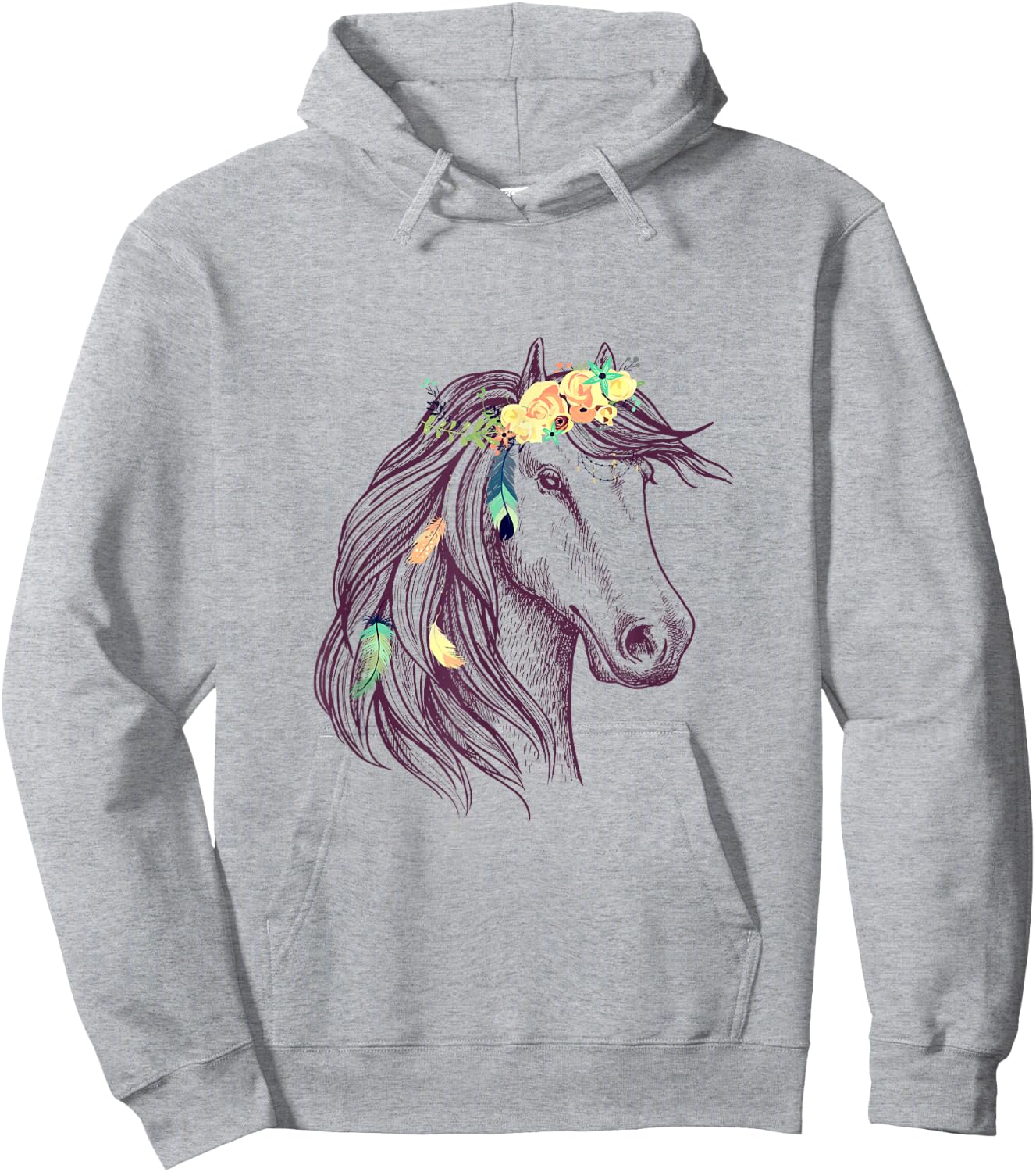 Horse Graphic - Horse For Girls Hoodie - Hoodie | Ash