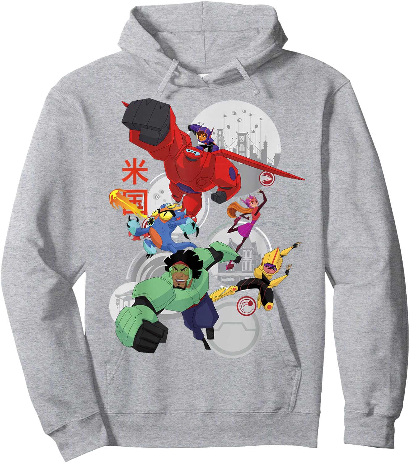 Disney Big Hero 6 TV Series Robo Team Graphic Hoodie - Hoodie | Ash