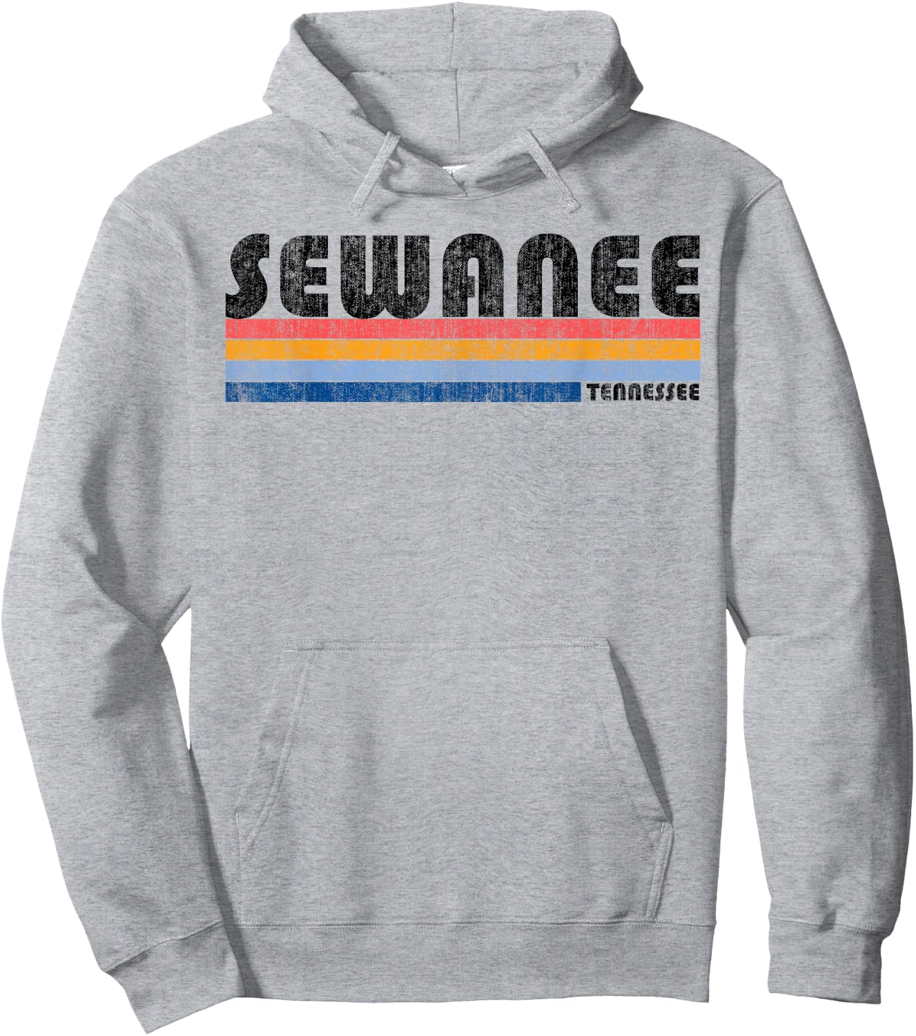 Vintage 1980s Style Sewanee TN T Shirt Hoodie - Hoodie | Ash