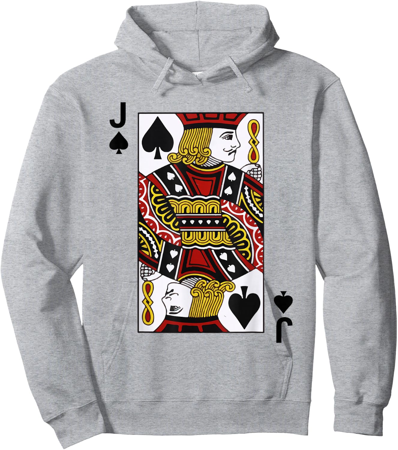 Jack of Spades Blackjack Cards Poker 21 J shirt Hoodie - Hoodie | Ash