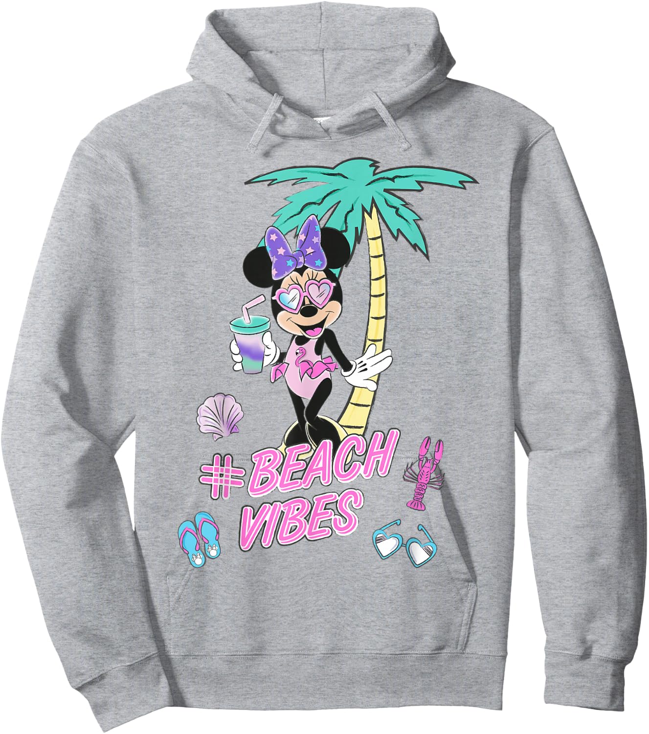 Disney - Minnie Mouse Unicorn Beach Vibes Hoodie - Hoodie | Ash