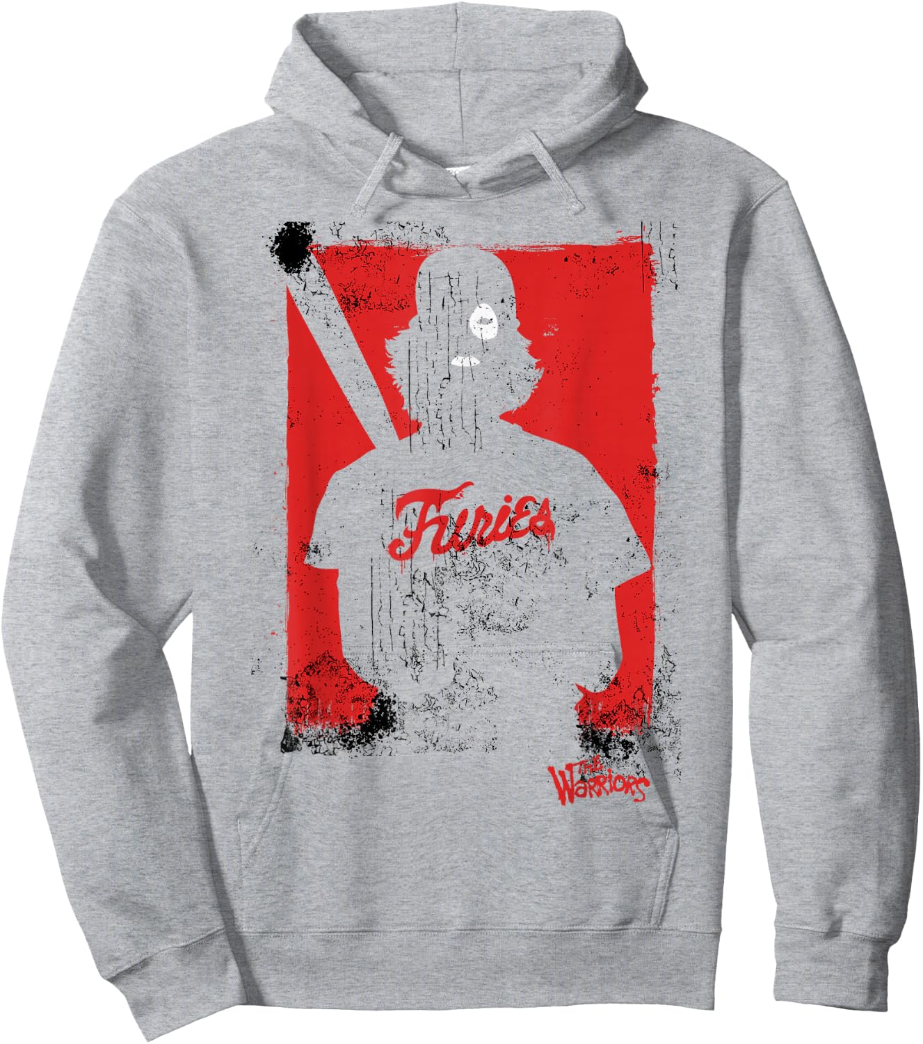The Warriors The Furies Distressed Silhouette Hoodie - Hoodie | Ash