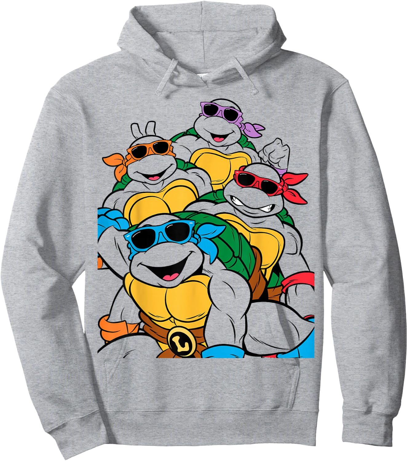 Teenage Mutant Ninja Turtles With Sunglasses Hoodie - Hoodie | Ash