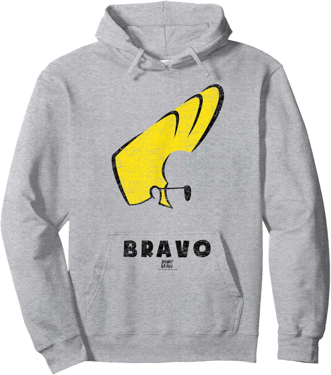 Johnny Bravo Johnny Hair Hoodie - Hoodie | Ash