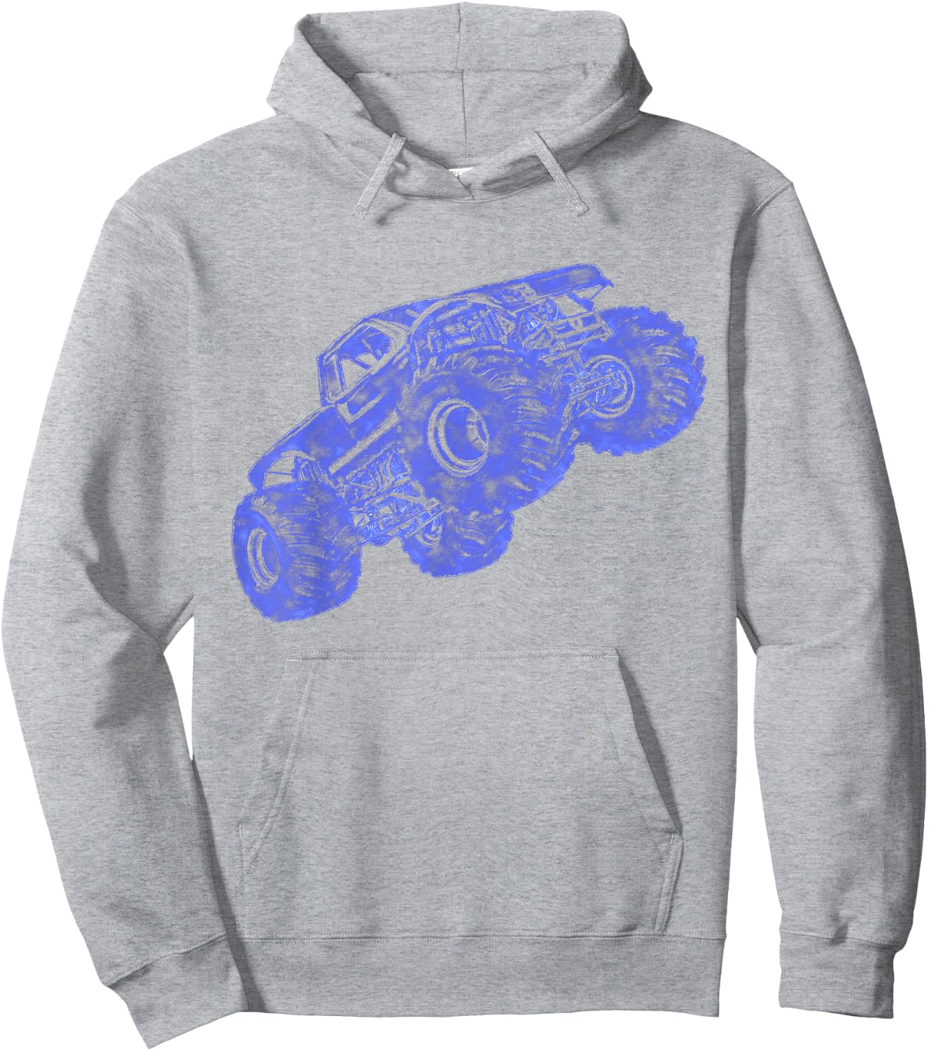 Monster Truck Ink Style Design Monster Truck Hoodie - Hoodie | Ash
