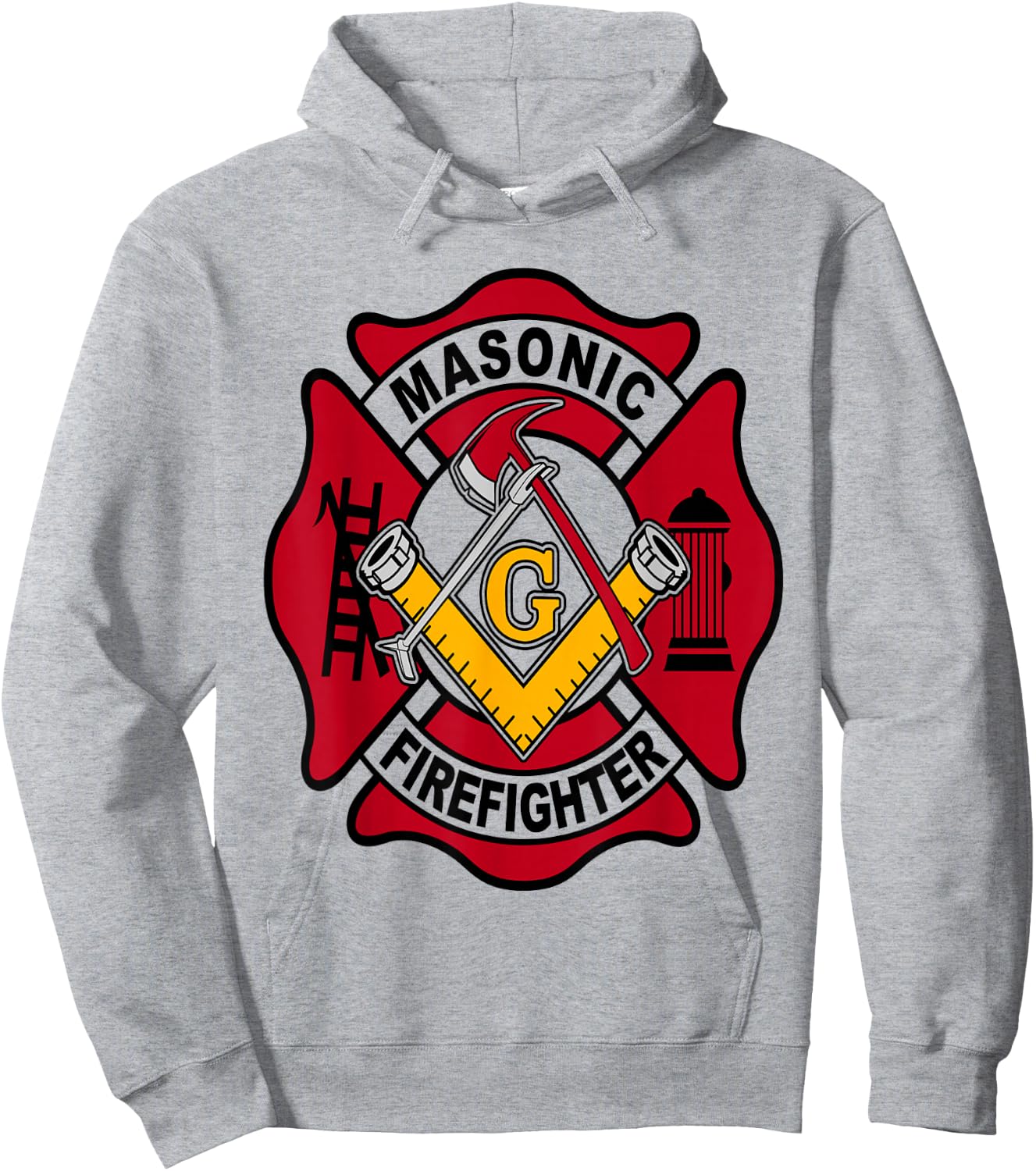 Masonic Firefighter Hoodie - Hoodie | Ash