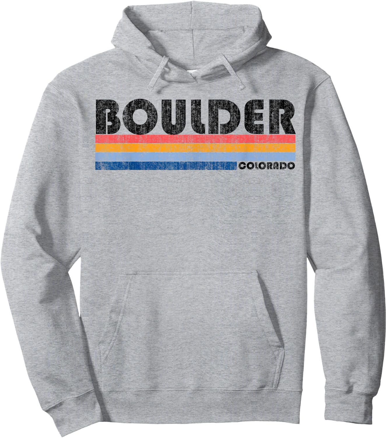 Vintage 1980s Style Boulder, CO Hoodie - Hoodie | Ash