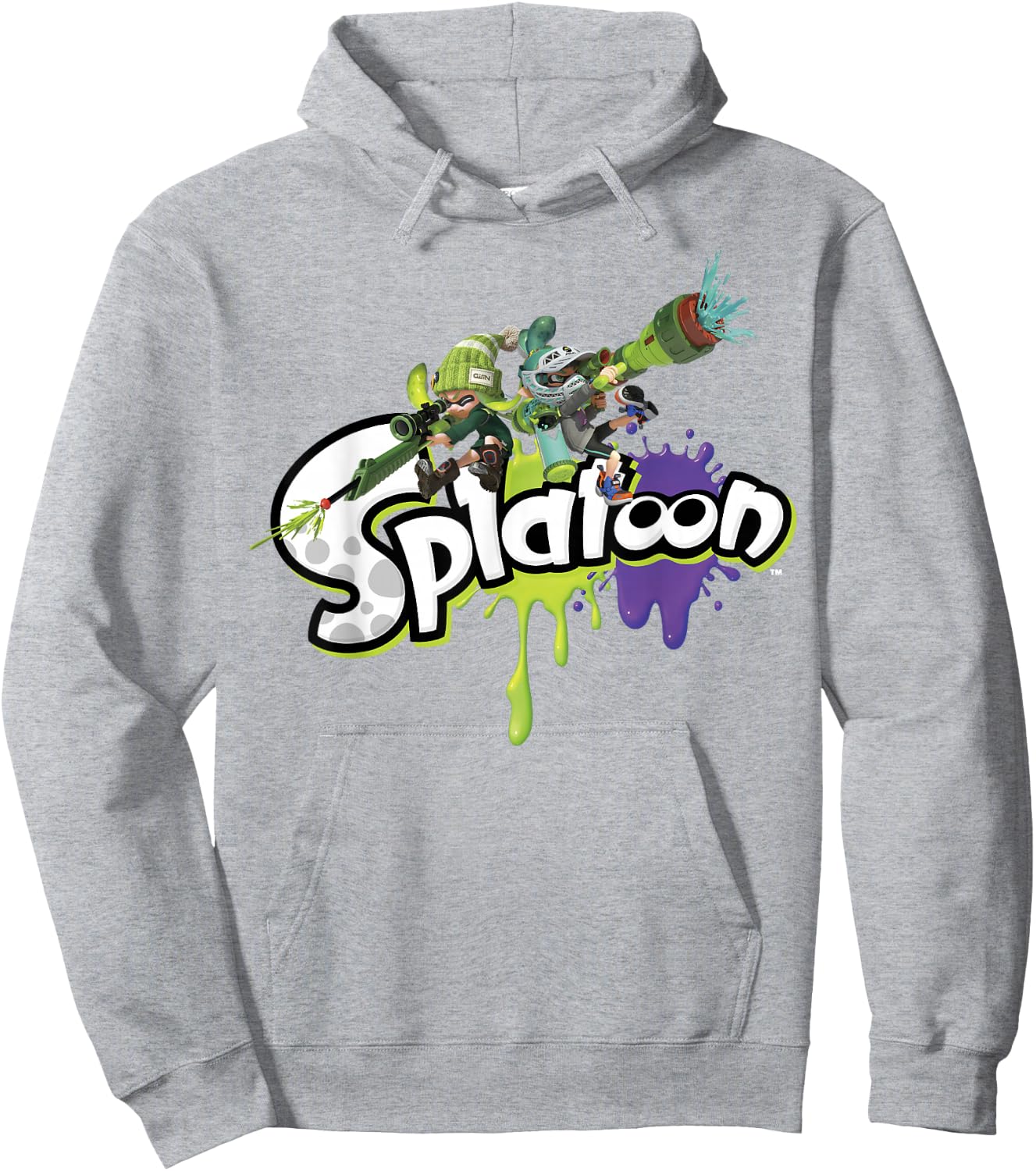 Nintendo Splatoon Splatter Back To Back Graphic Hoodie - Hoodie | Ash