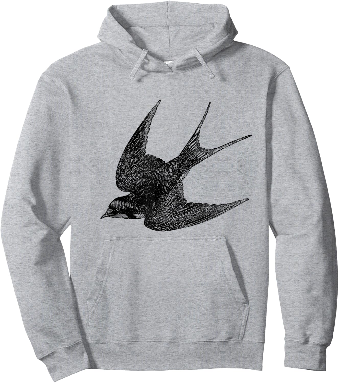 Barn Swallow Bird Print Hoodie - Hoodie | Ash