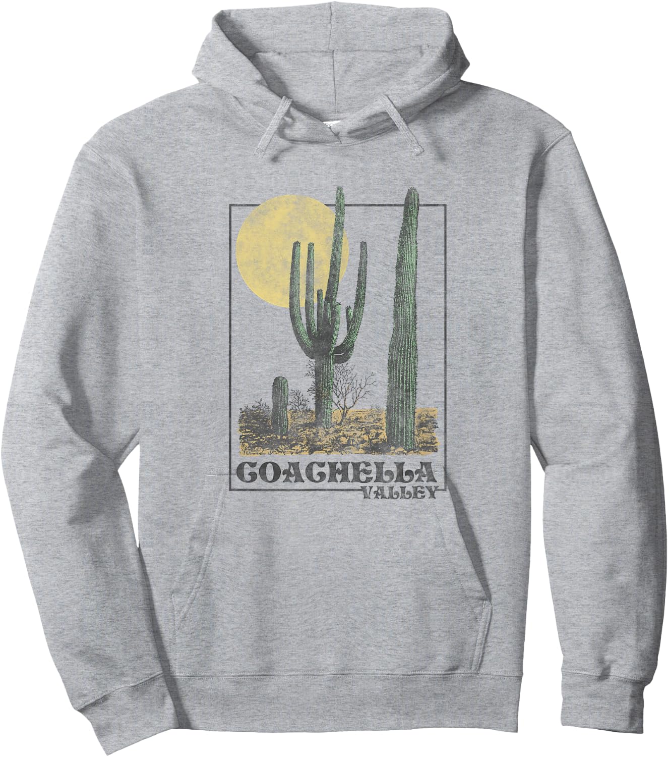 Coachella Valley Desert Scene Hoodie - Hoodie | Ash