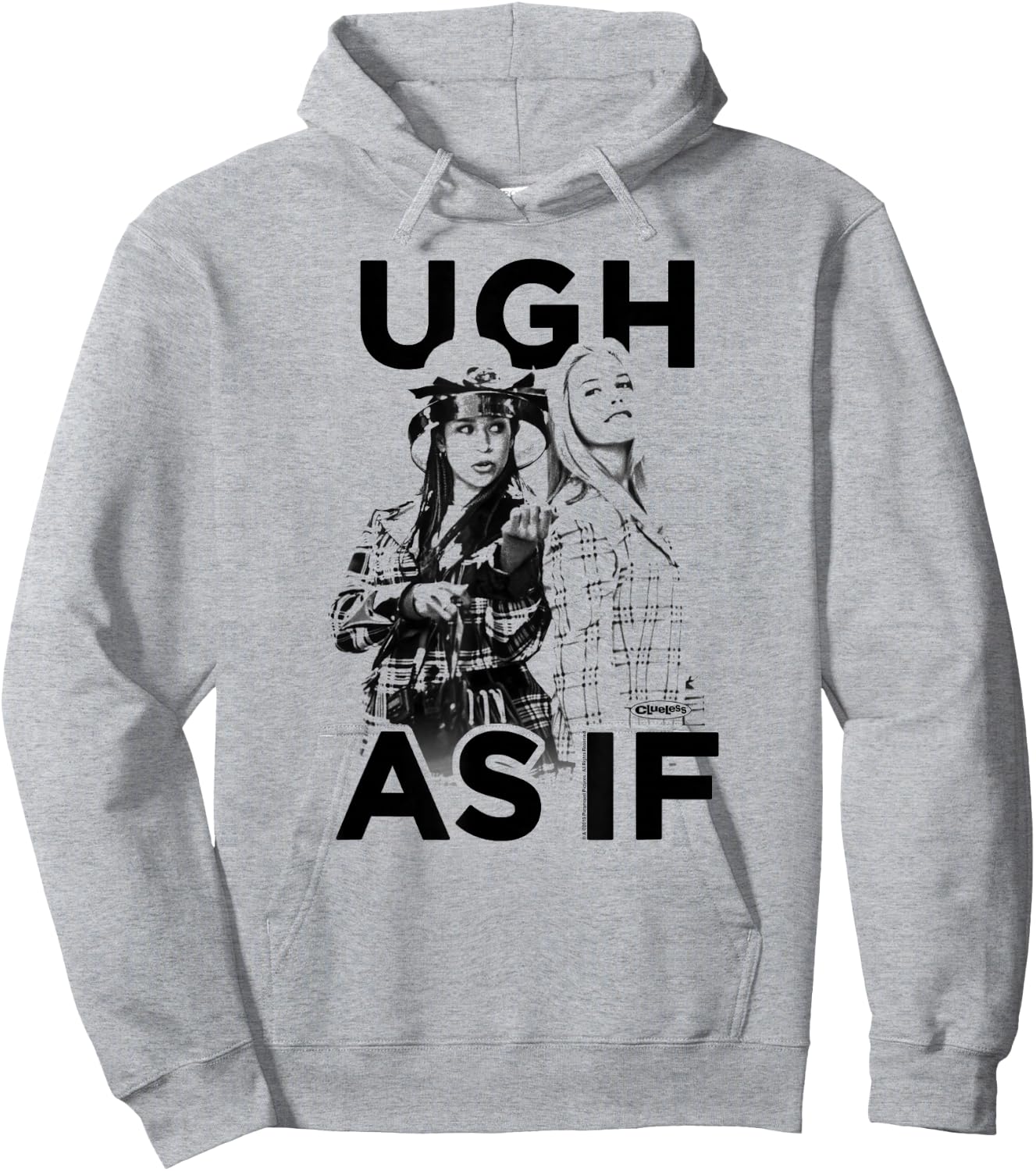 Clueless Ugh As If Girls Clipped Hoodie - Hoodie | Ash