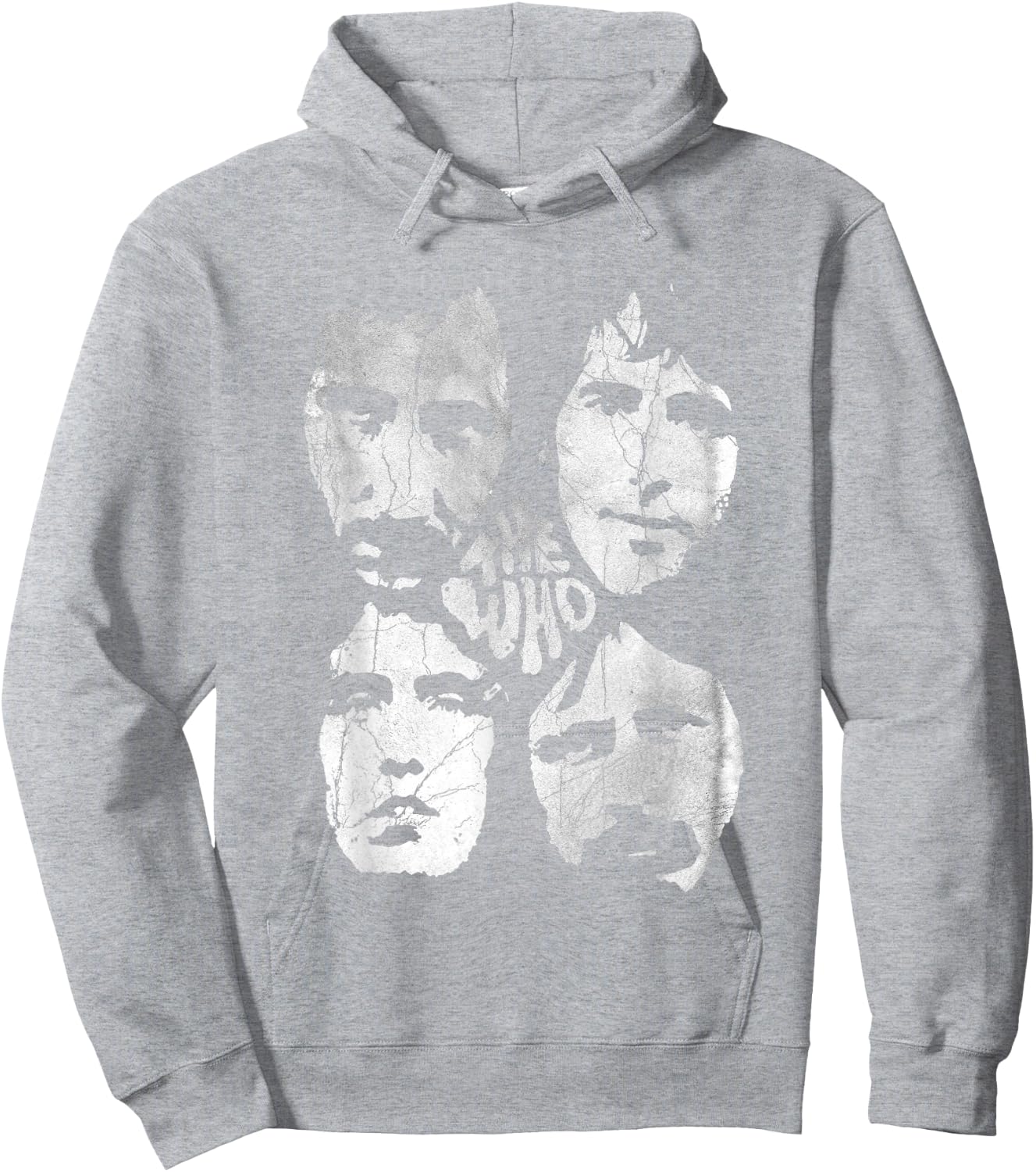 The Who Official Distressed Four Heads Band Hoodie - Hoodie | Ash