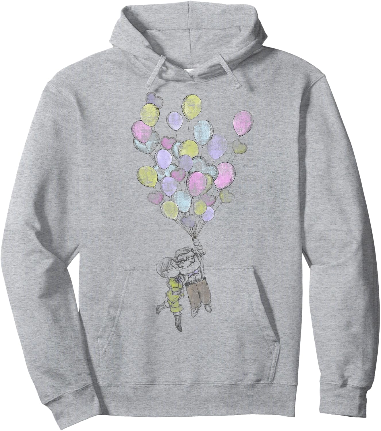 Disney Pixar Up Ellie & Carl Balloons Hoodie - Hoodie | Ash