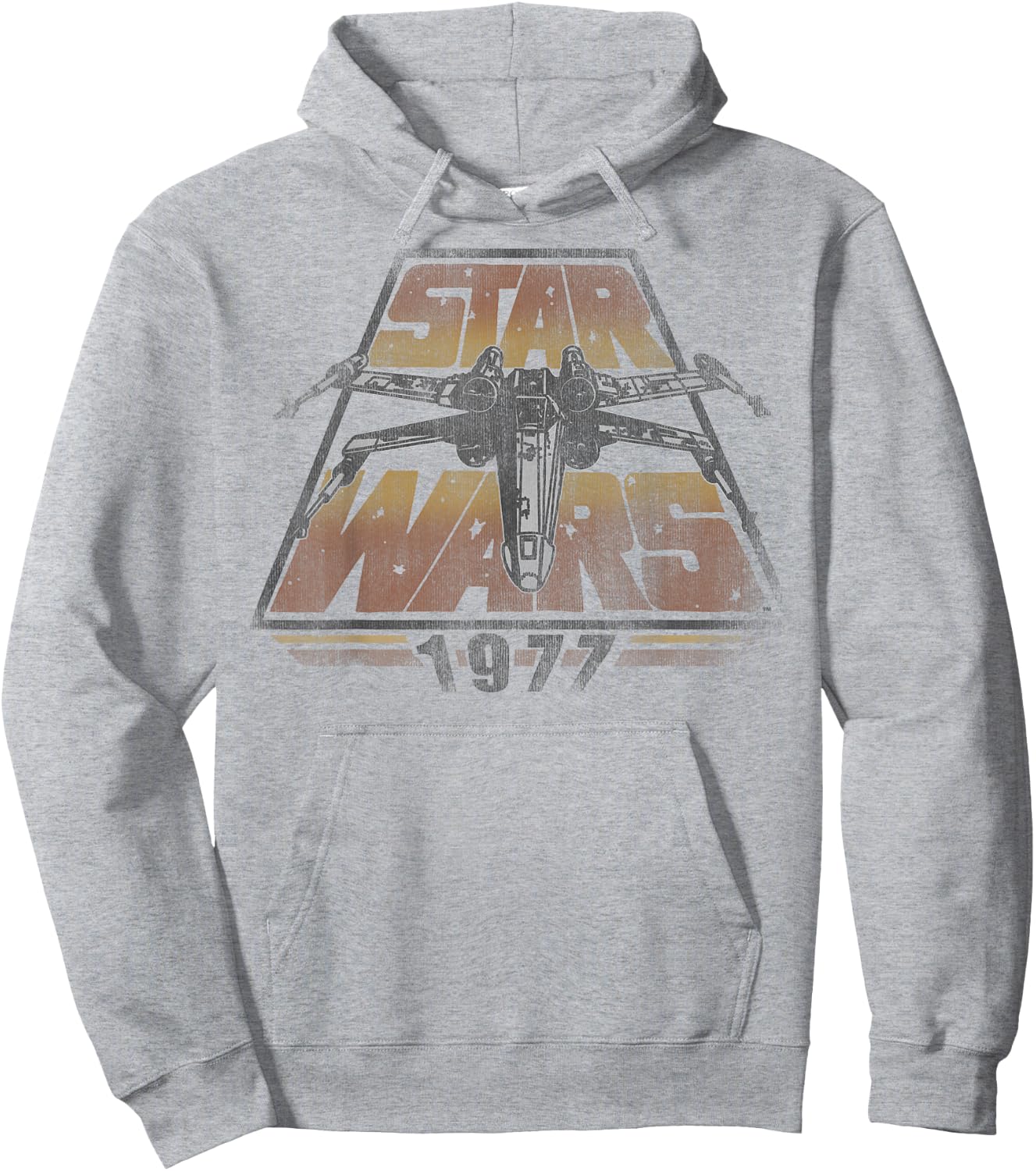 Star Wars 1977 Vintage X-Wing Logo Hoodie - Hoodie | Ash