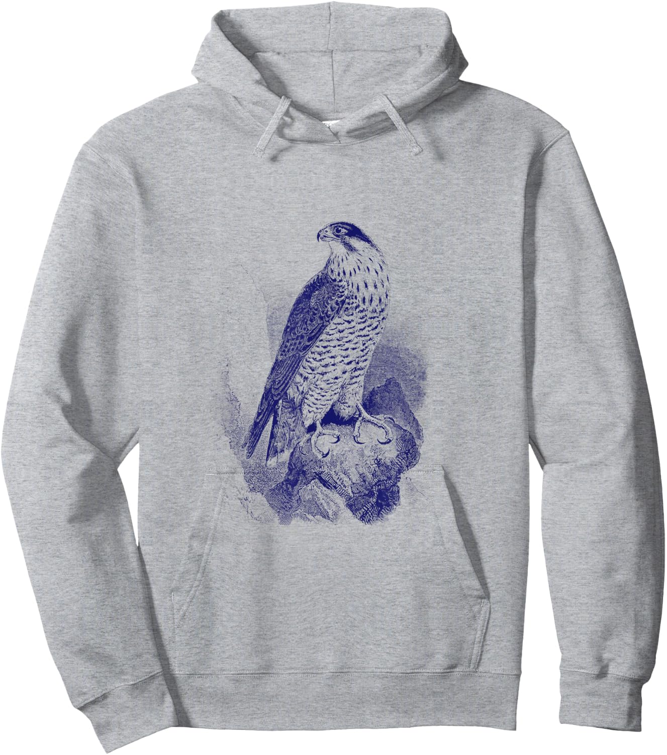 Falcon . Vintage Nature Falcon Bird Hoodie - Hoodie | Ash