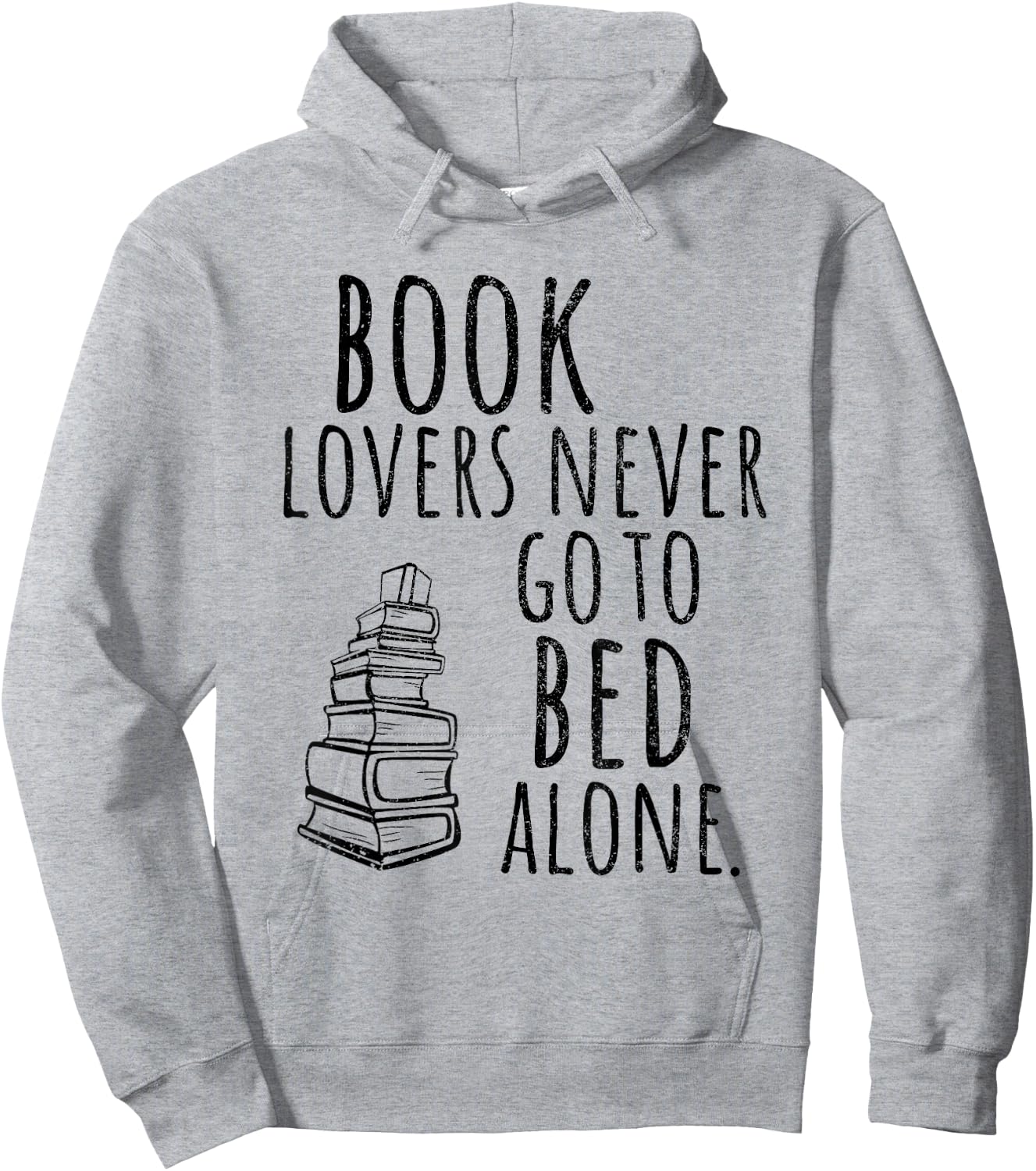 Book Lovers Never Go To Bed Alone Bookworm Hoodie - Hoodie | Ash