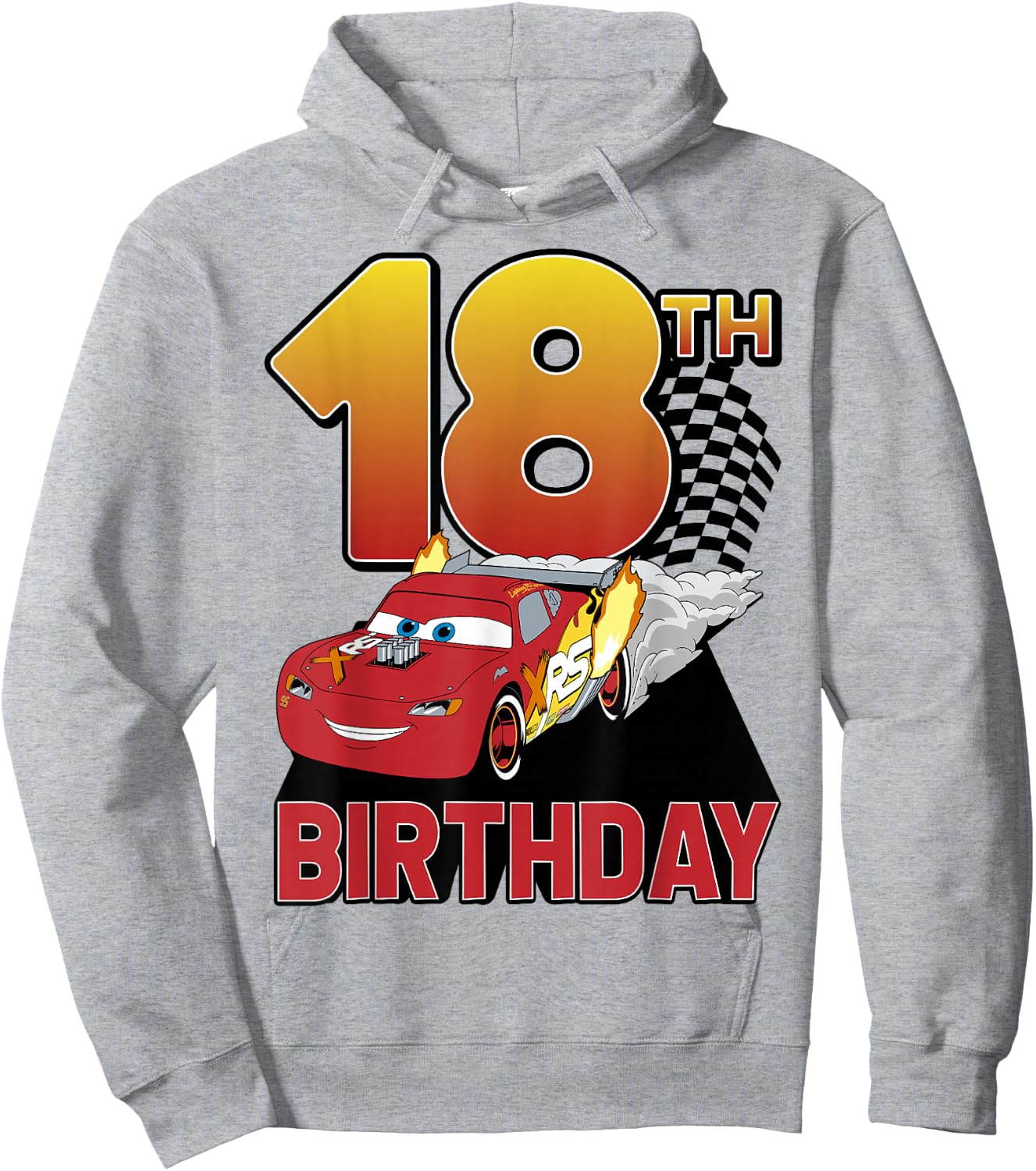 Disney Pixar Cars 18th Birthday Racer McQueen Hoodie - Hoodie | Ash
