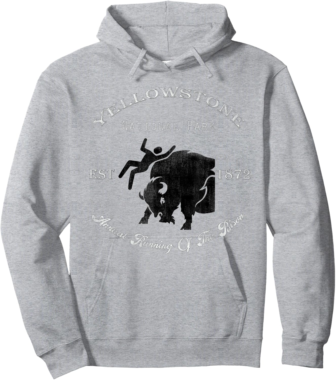 Yellowstone Annual Running of the Bison T Shirt Hoodie - Hoodie | Ash