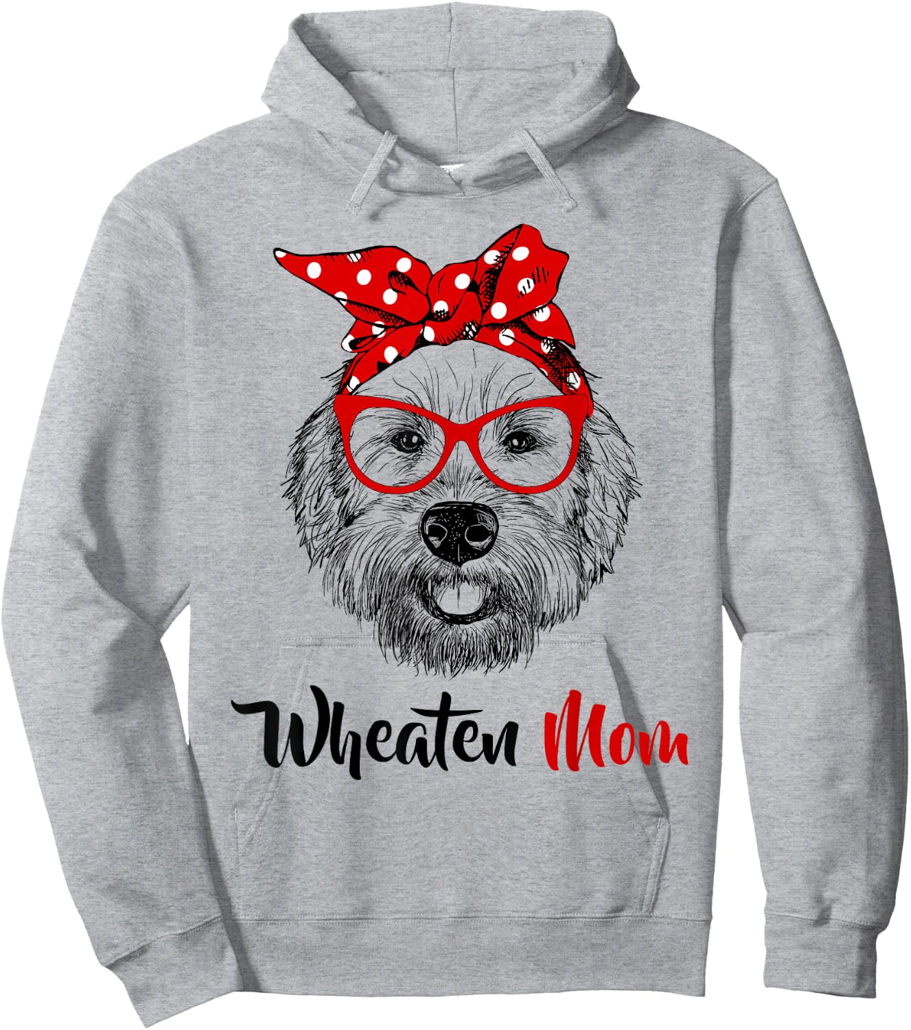 Wheaten Terrier Mom Mama Dog Hoodie - Hoodie | Ash