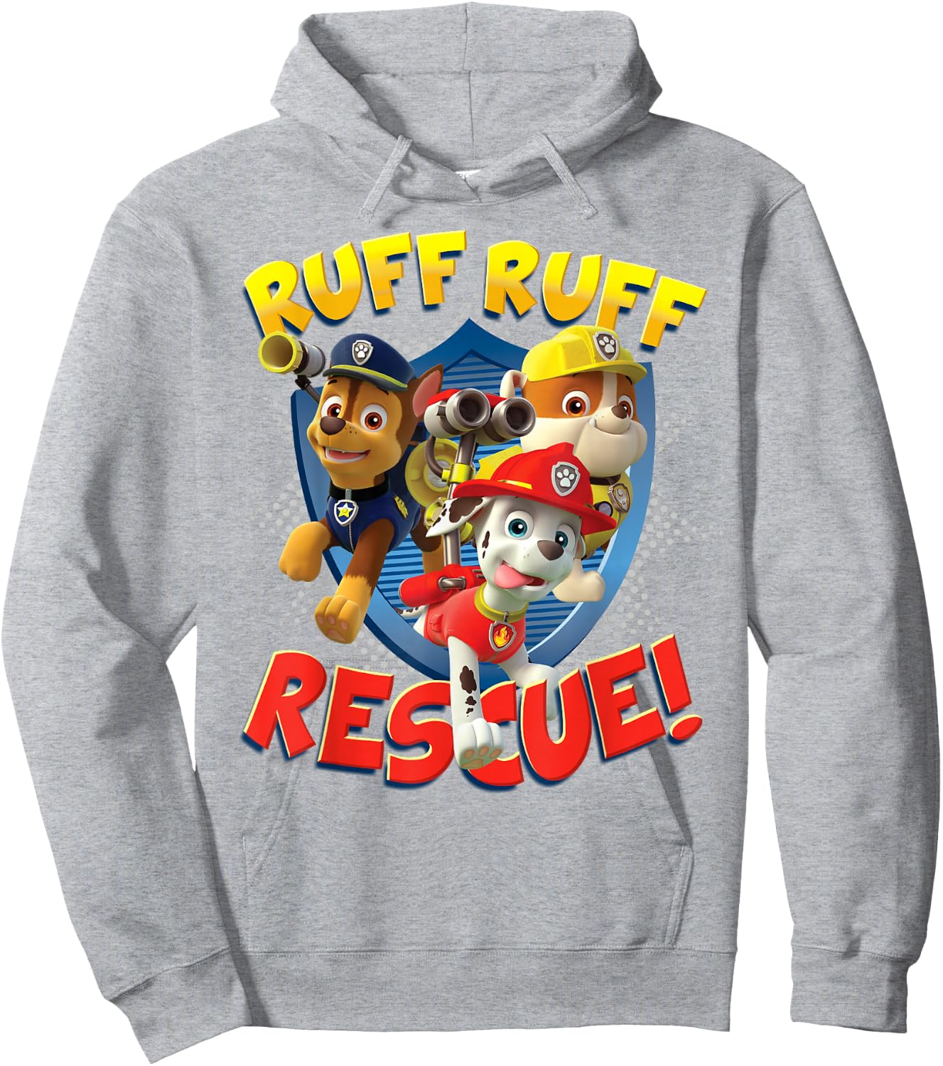 PAW Patrol Ruff Ruff Rescue! T- Shirts Hoodie - Hoodie | Ash