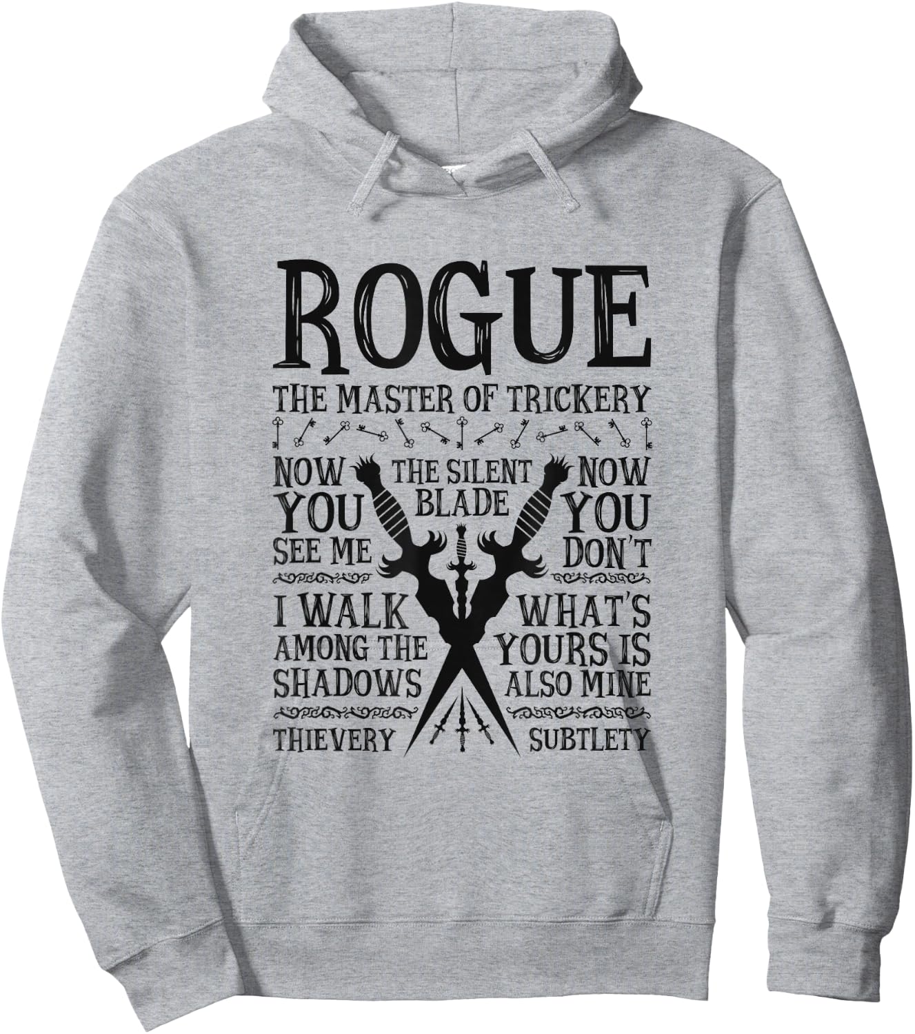 Rogue, The Master of Trickery - RPG Class Hoodie - Hoodie | Ash