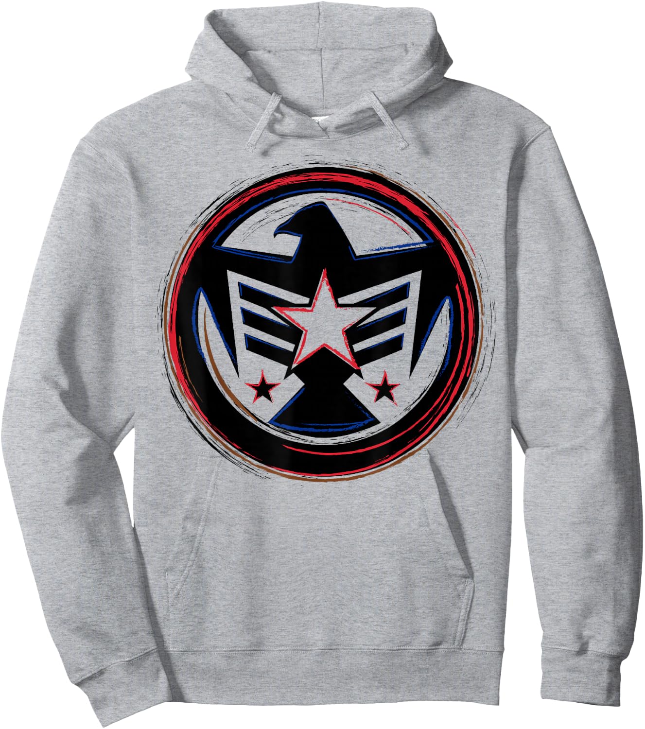 Marvel Falcon America Badge Symbol Graphic Hoodie - Hoodie | Ash