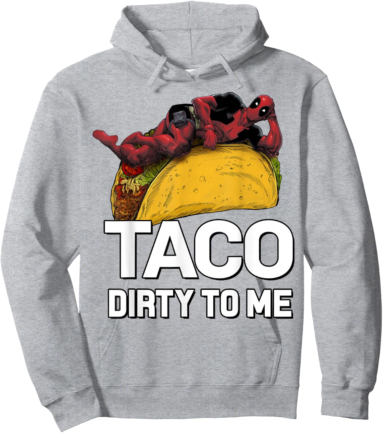 Marvel Deadpool Taco Dirty To Me Graphic Hoodie - Hoodie | Ash