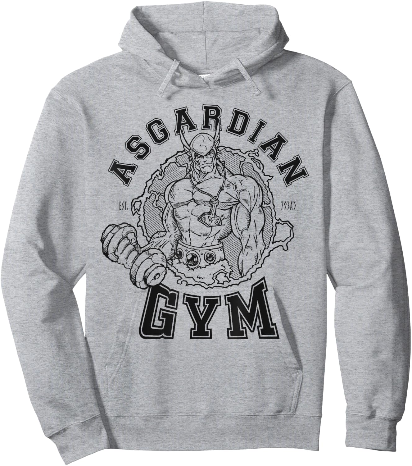 Asgardian Gym - Viking Norse God Gym Hoodie - Hoodie | Ash