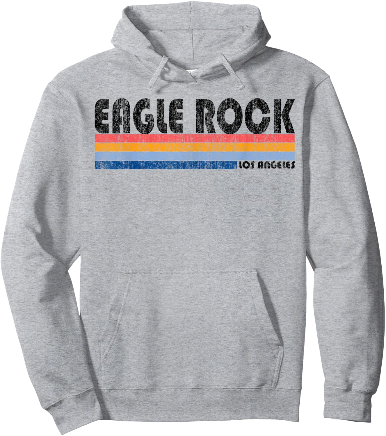 Vintage 1980s Style Eagle Rock CA Hoodie - Hoodie | Ash