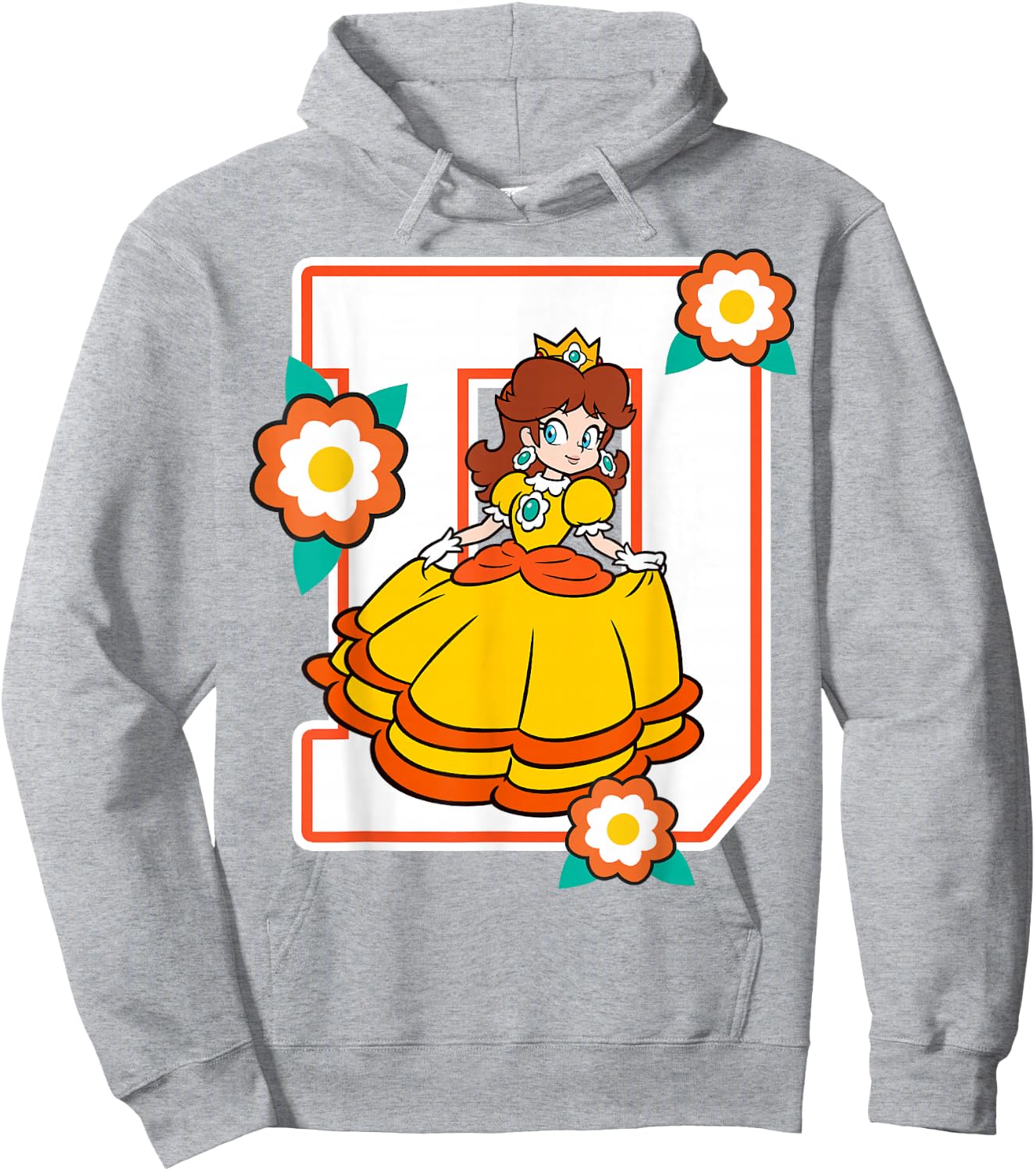 Super Mario Daisy Flowers Poster Graphic Hoodie - Hoodie | Ash