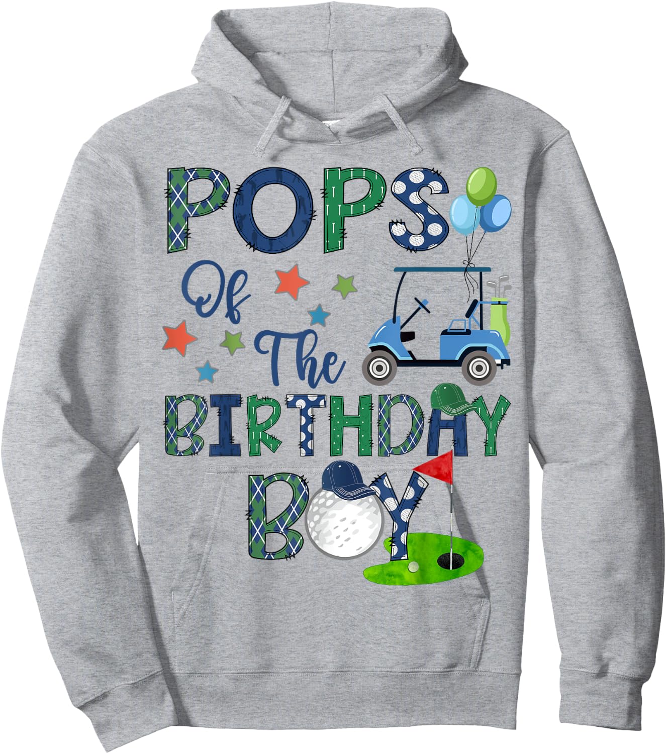 Pops Of The Birthday Boy Hole In One Golf Lover Hoodie - Hoodie | Ash
