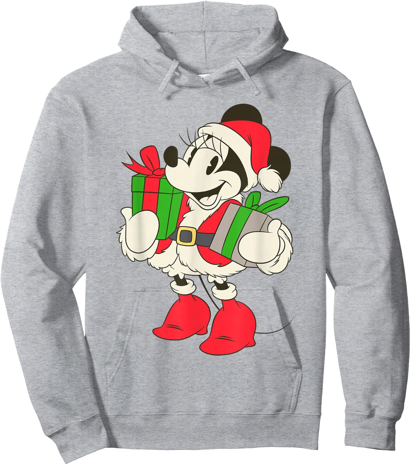 Disney Vintage Santa Minnie Mouse Holiday Hoodie - Hoodie | Ash