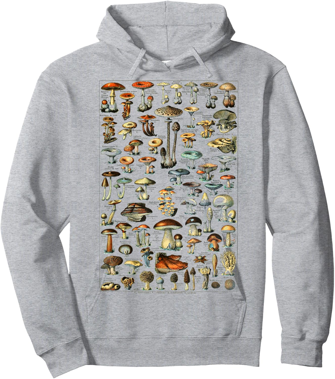 Illustration Mushroom Morel Hunter Hoodie - Hoodie | Ash