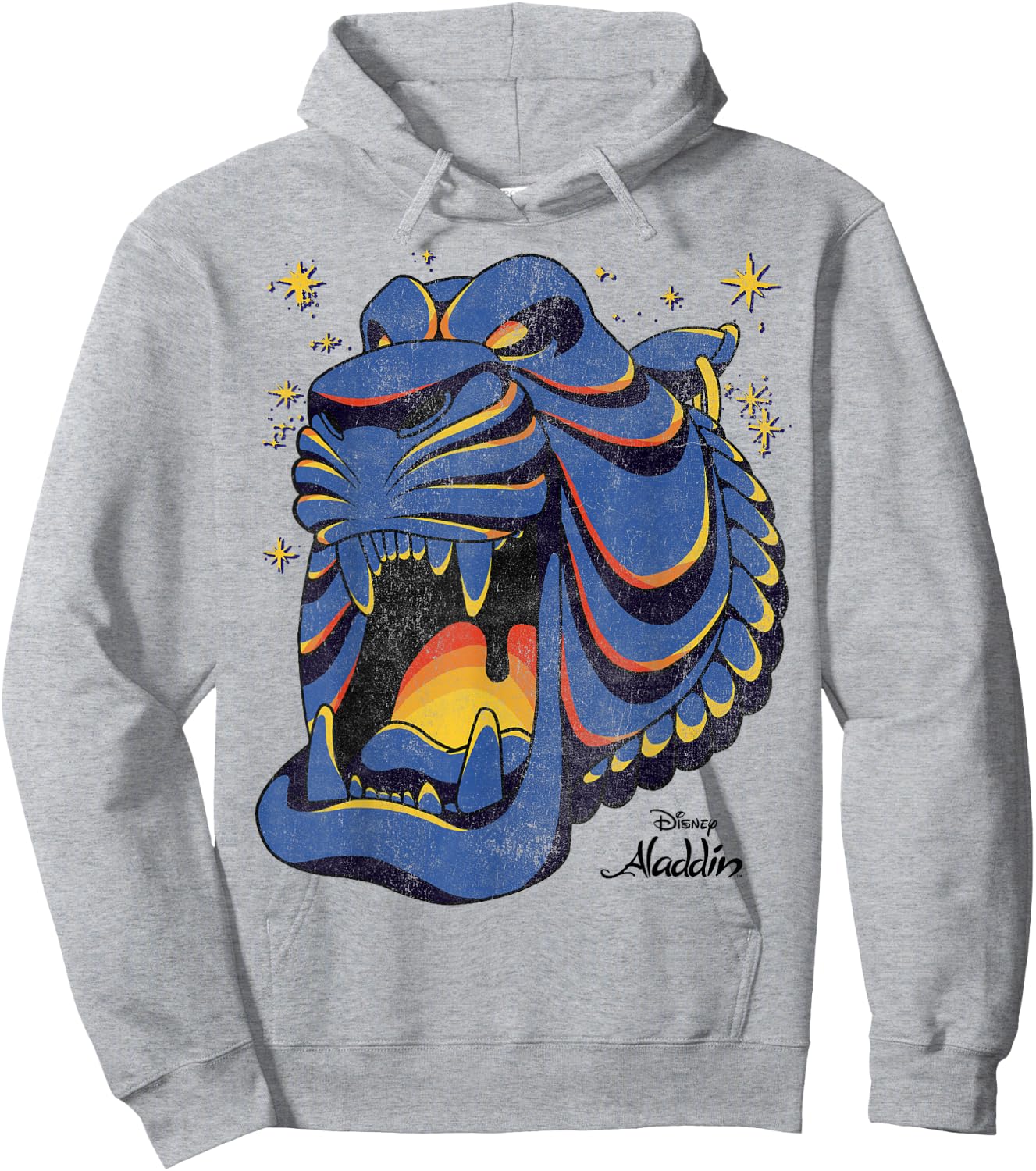 Disney Aladdin Rajah Tiger Head Cave Hoodie - Hoodie | Ash