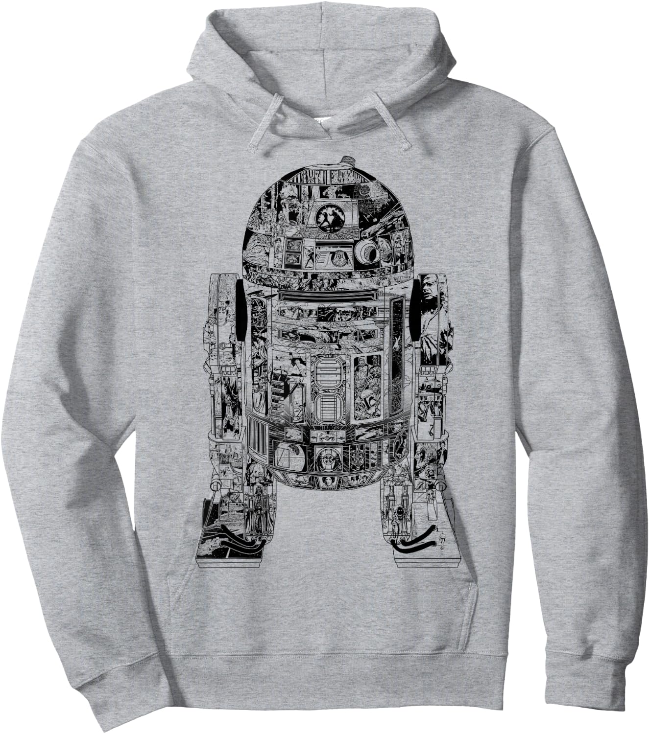 Star Wars Epic R2-D2 Panel Schematics Design Hoodie - Hoodie | Ash