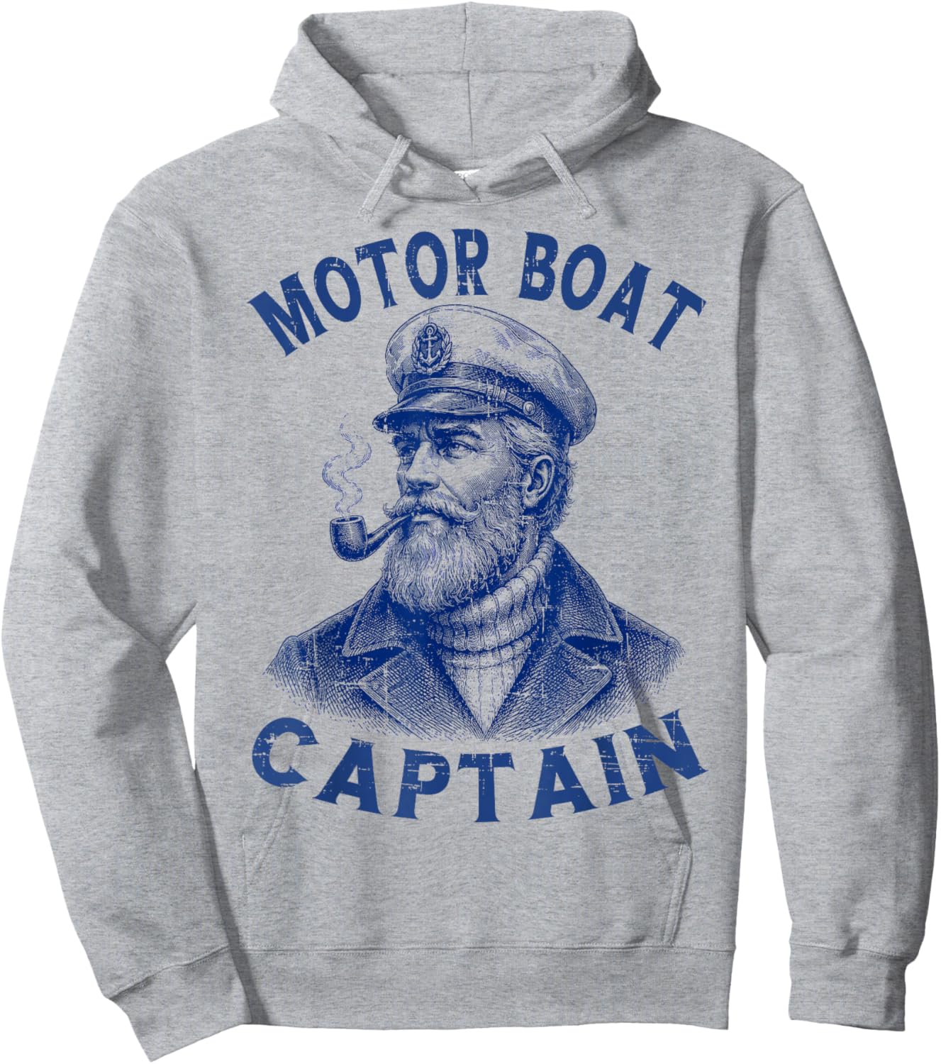Funny Motor Boat Captain Pontoon Lake Boating Hoodie - Hoodie | Ash