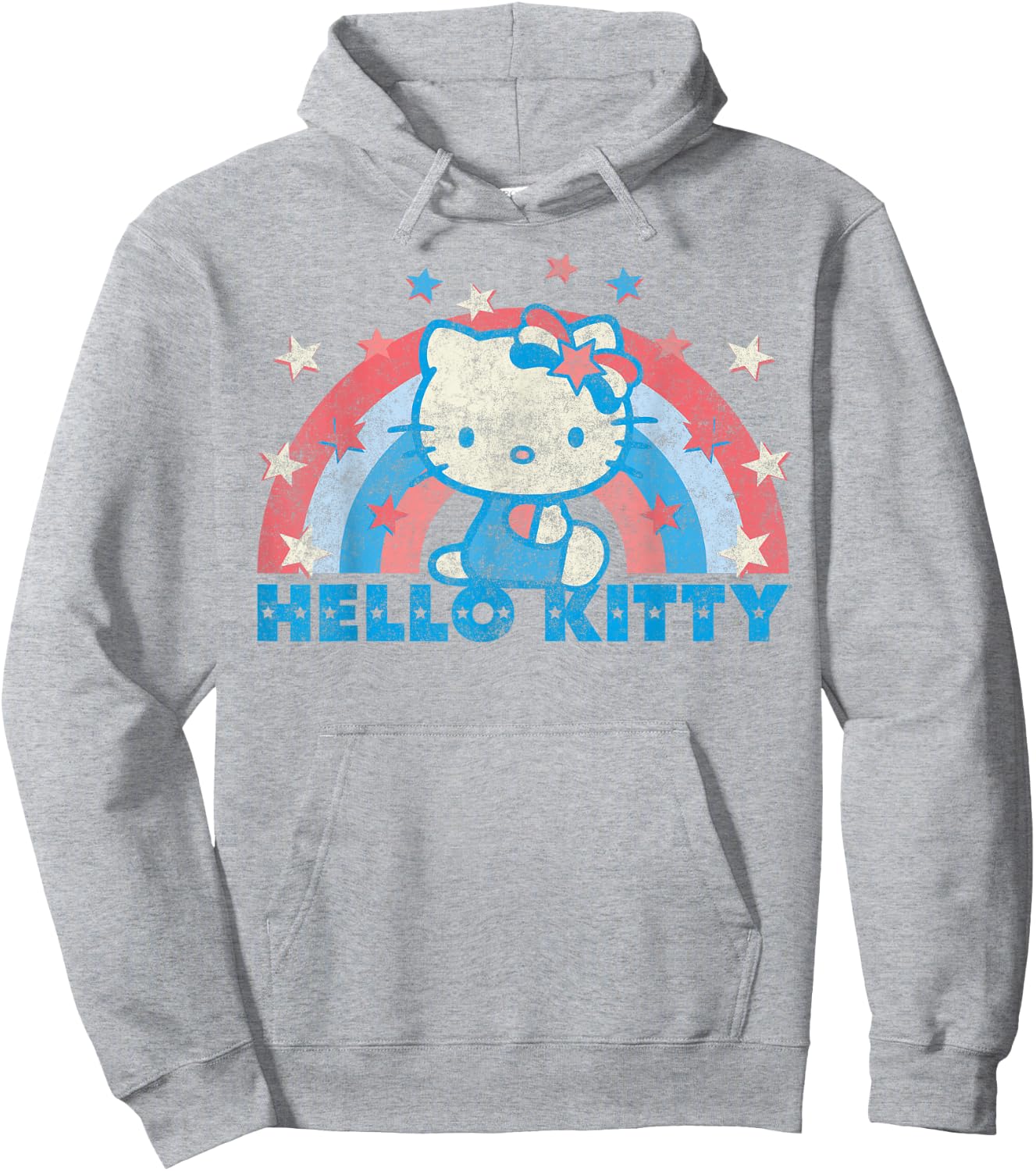 Hello Kitty America USA Rainbow Hoodie - Hoodie | Ash