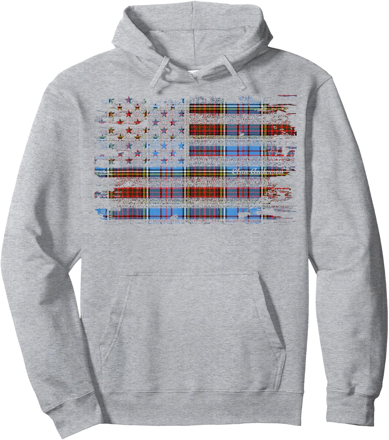Clan Anderson American Flag Scottish Tartan Hoodie - Hoodie | Ash