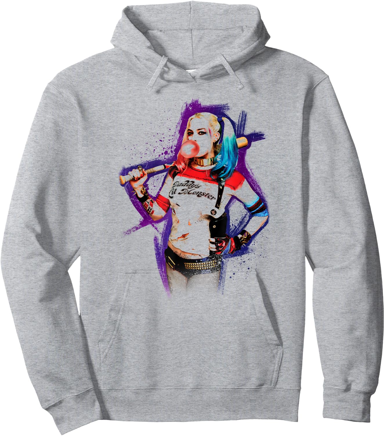 Suicide Squad Harley Quinn Bubble T Shirt Hoodie - Hoodie | Ash