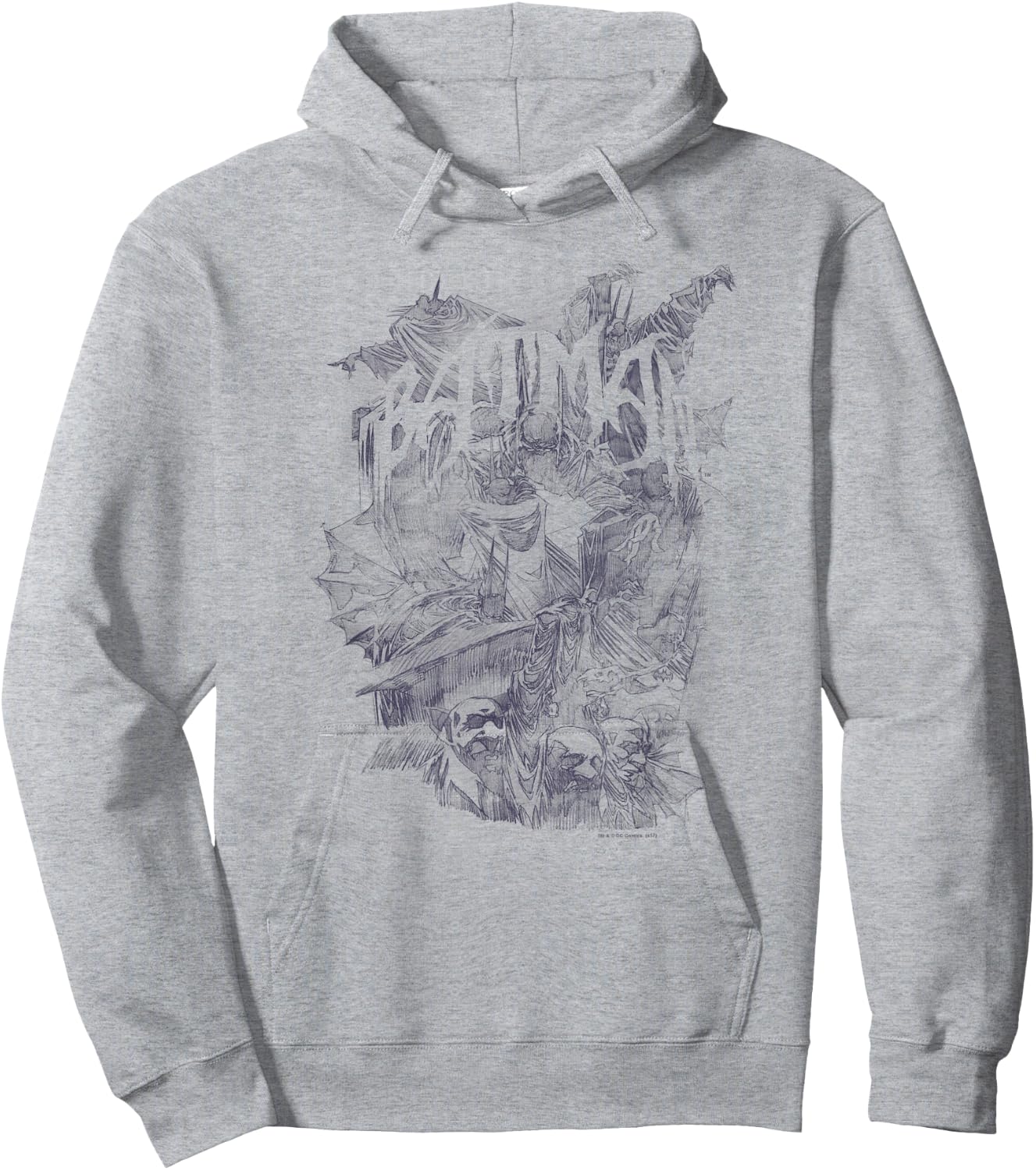 Batman Pencil Bat Collage T Shirt Hoodie - Hoodie | Ash