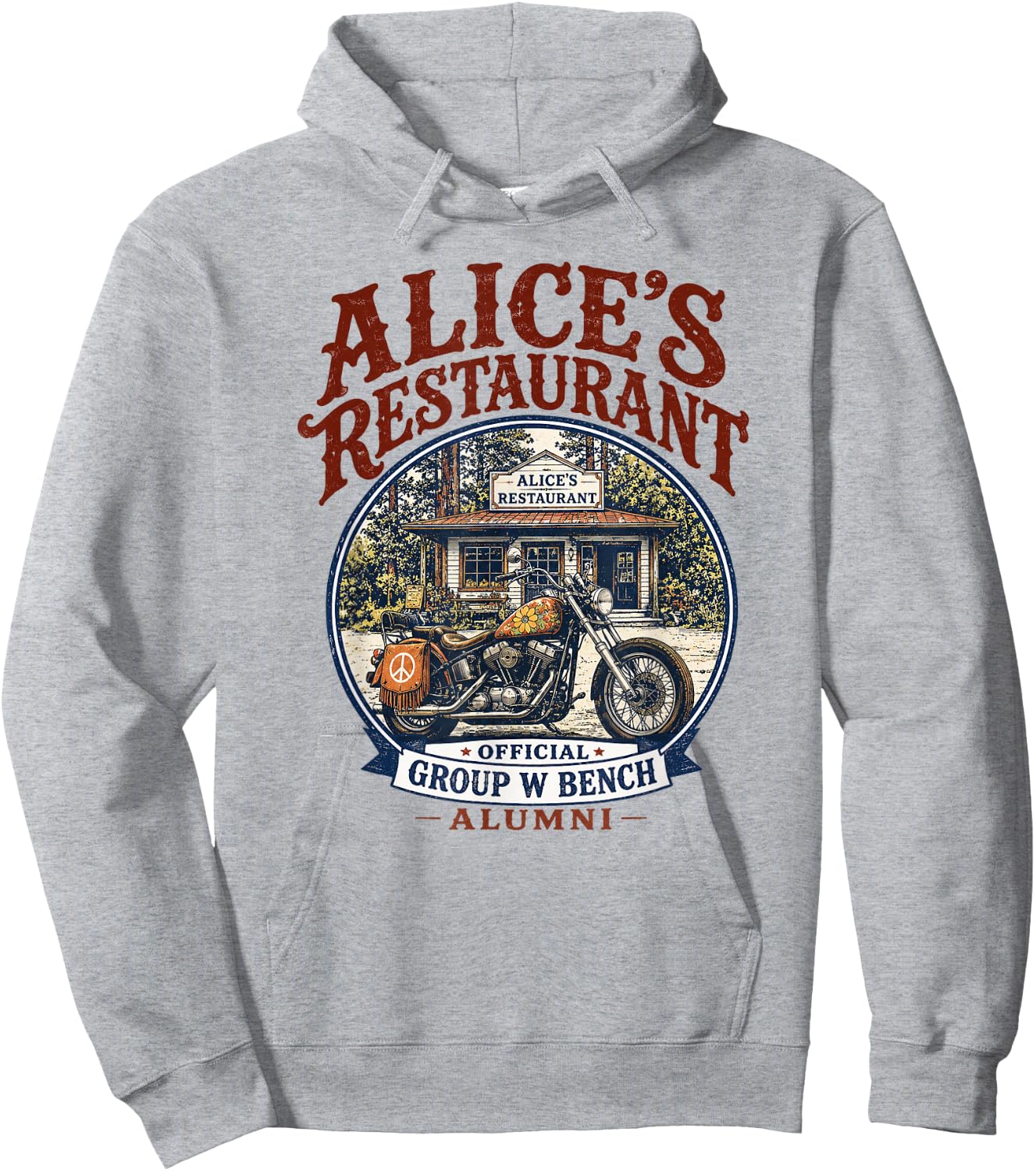 Alice's Restaurant Group W Bench Alumni Graphic Hoodie - Hoodie | Ash