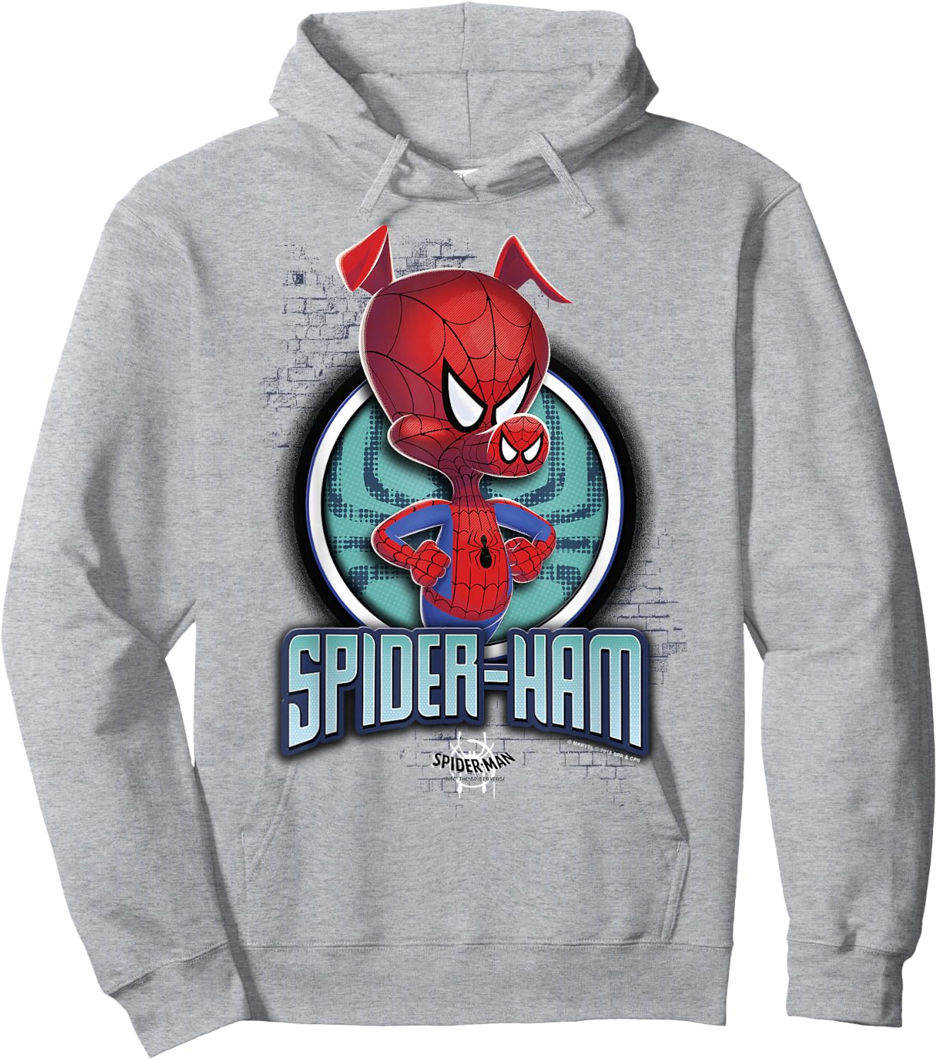 Marvel Spider-Man Spiderverse Spider-Ham Pose Hoodie - Hoodie | Ash