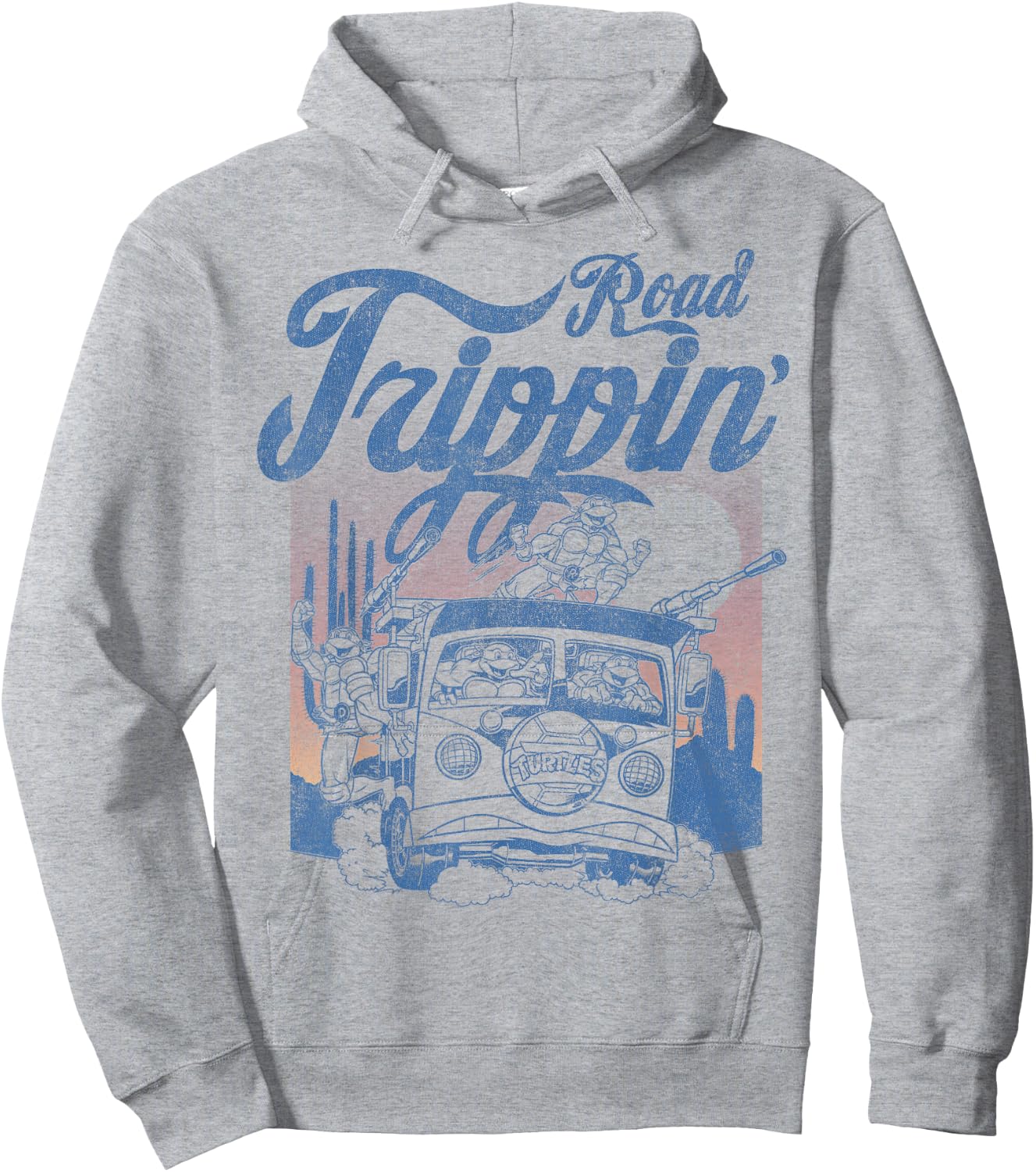 Teenage Mutant Ninja Turtles Vintage Road Squad Hoodie - Hoodie | Ash