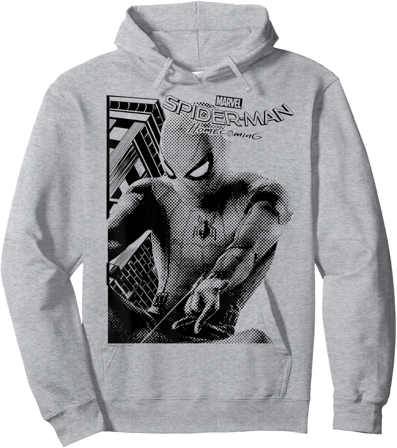 Marvel Spider-Man Homecoming Tonal Drop Graphic Hoodie - Hoodie | Ash