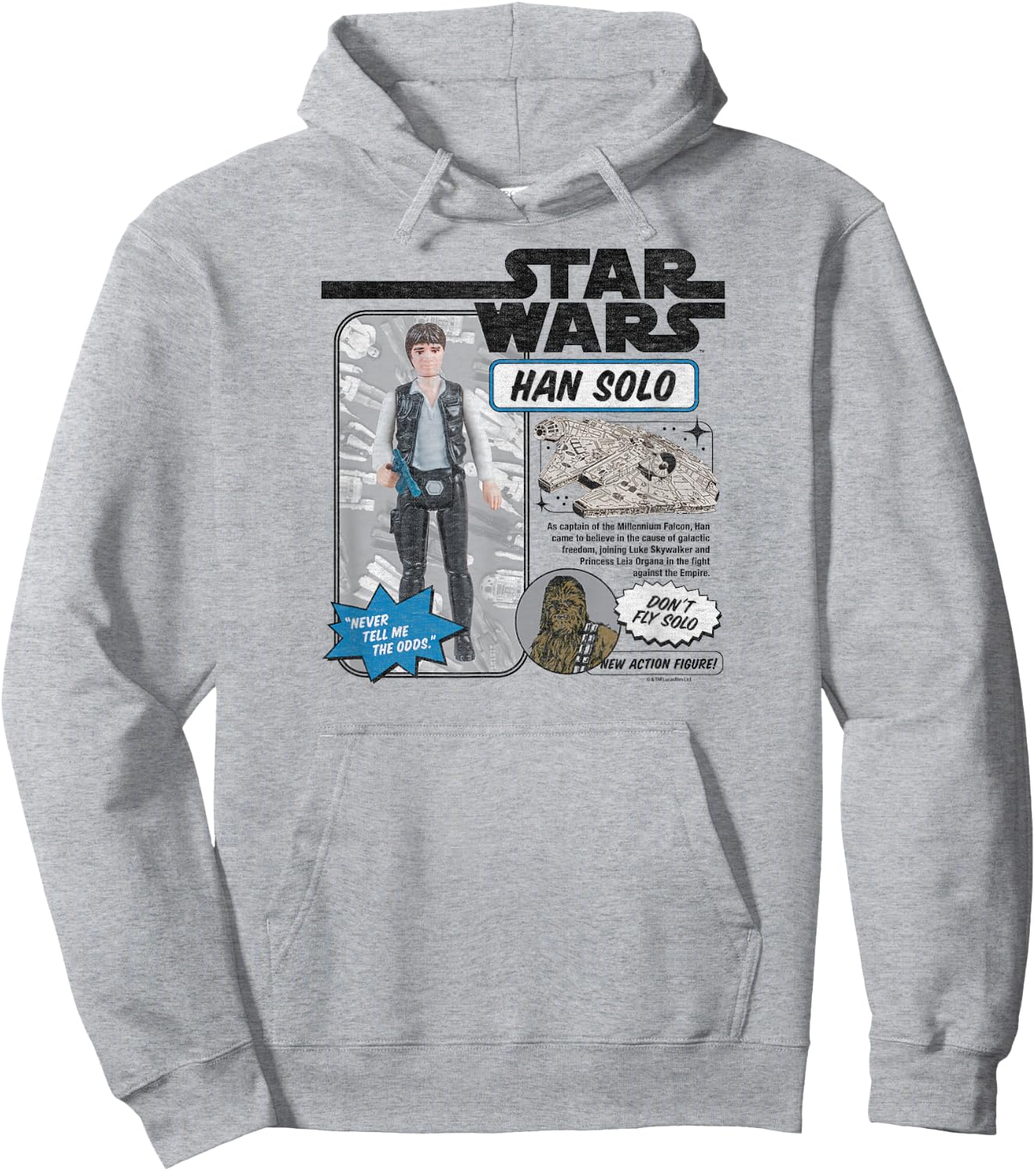 Star Wars - Han Solo Action Figure Hoodie - Hoodie | Ash