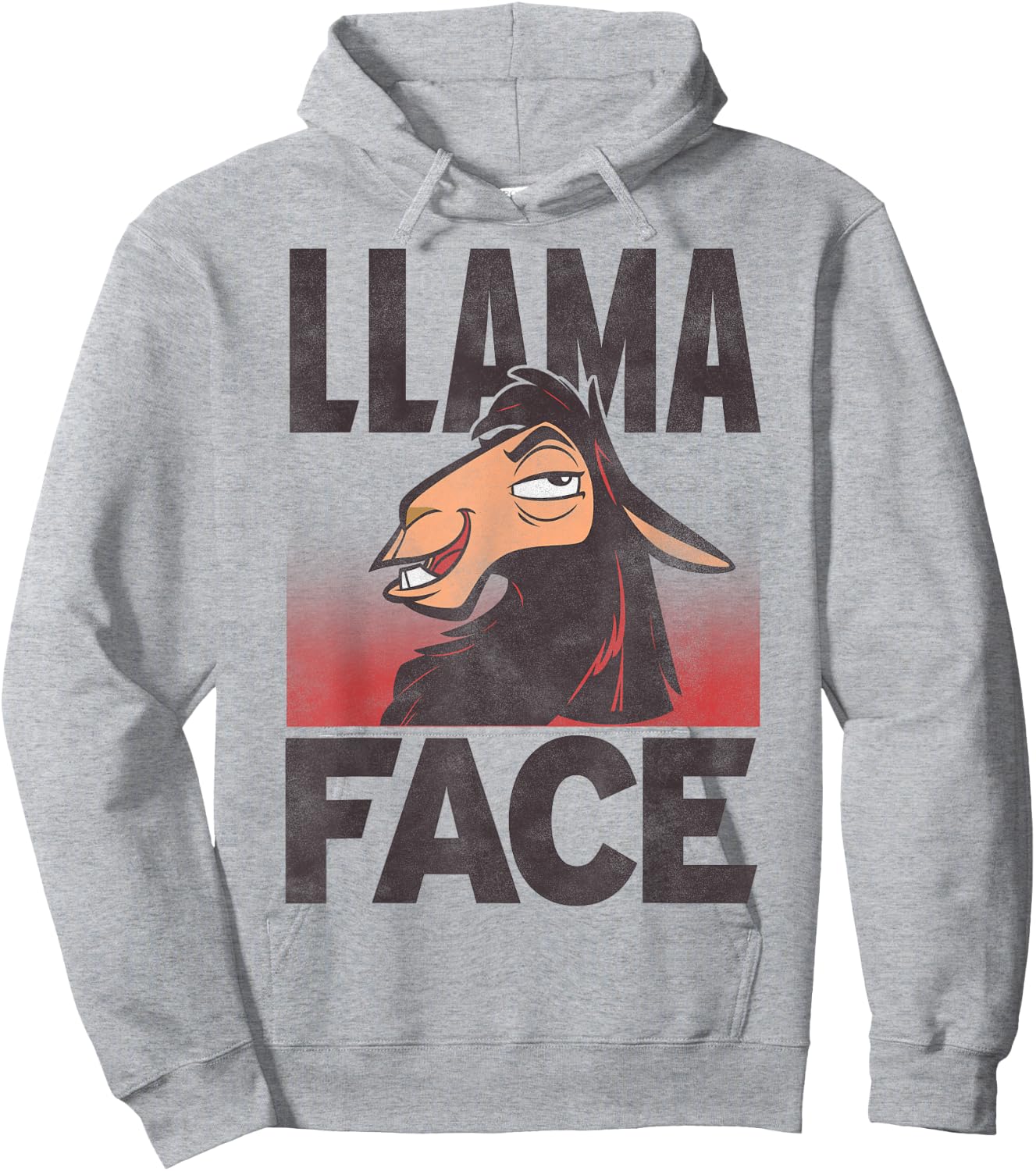 Disney Emperor's New Groove Kuzco Llama Face Hoodie - Hoodie | Ash